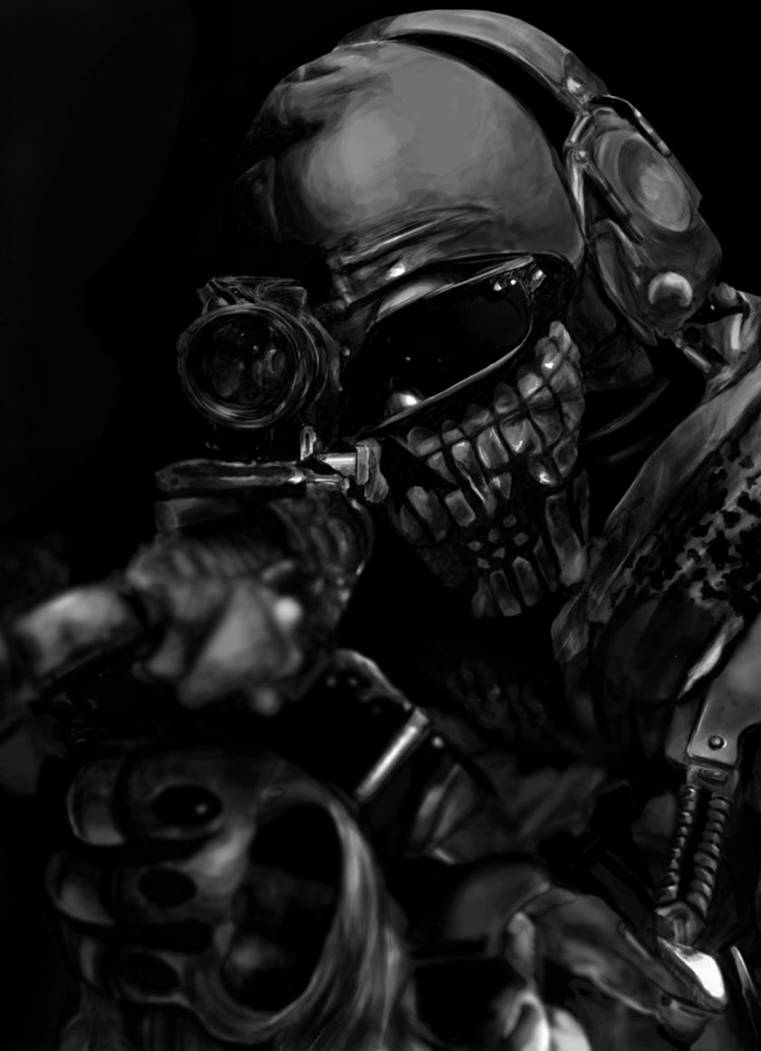 Download Artwork, dark, soldier, Call of Duty: Ghosts wallpaper, 840x iPhone iPhone 4S, iPod touch
