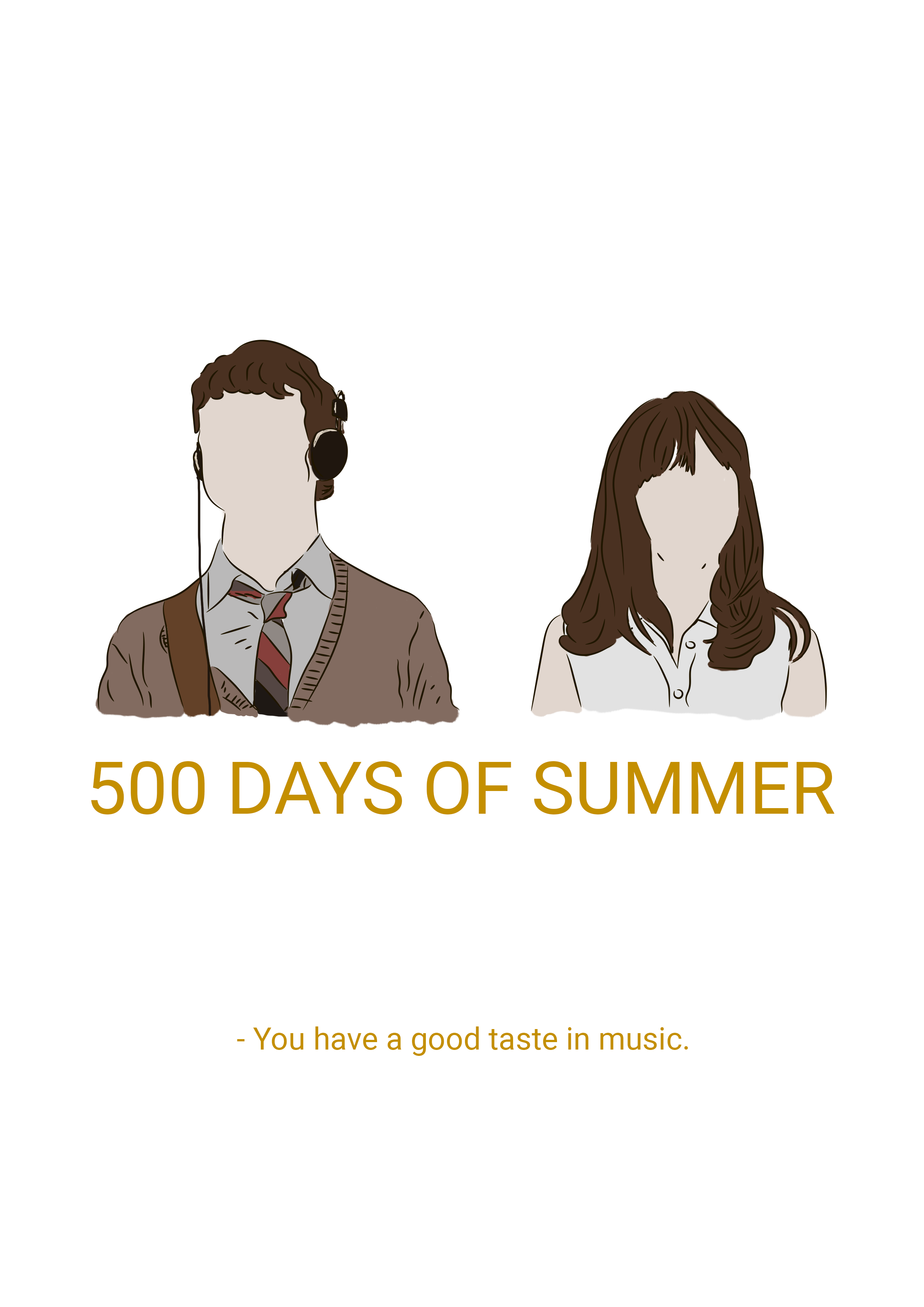 days of summer #illustration days of summer, 500 days, Movie posters minimalist
