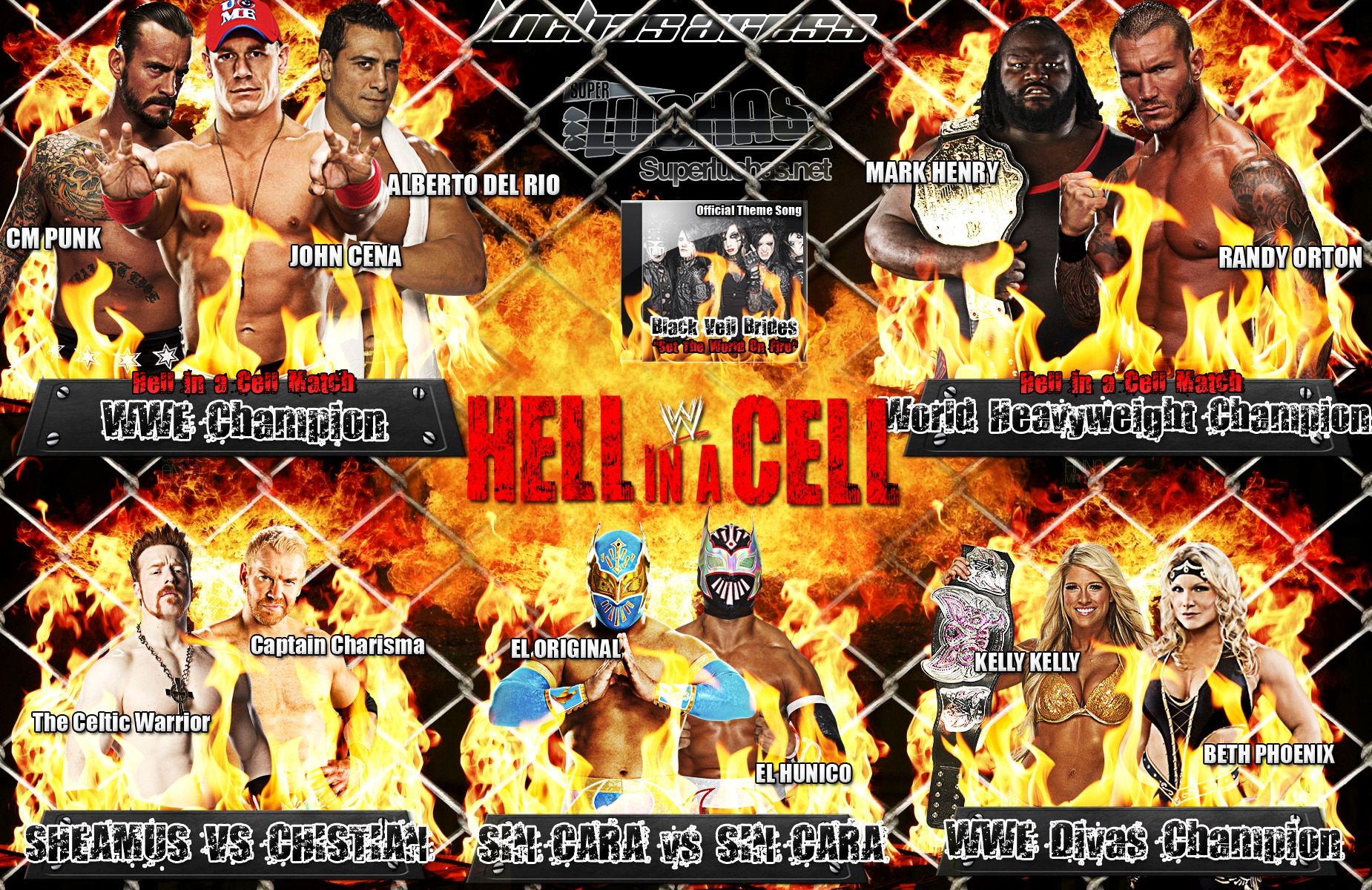 Wallpaper: WWE Hell in a Cell 2011 PPV Poster ｜ Superfights