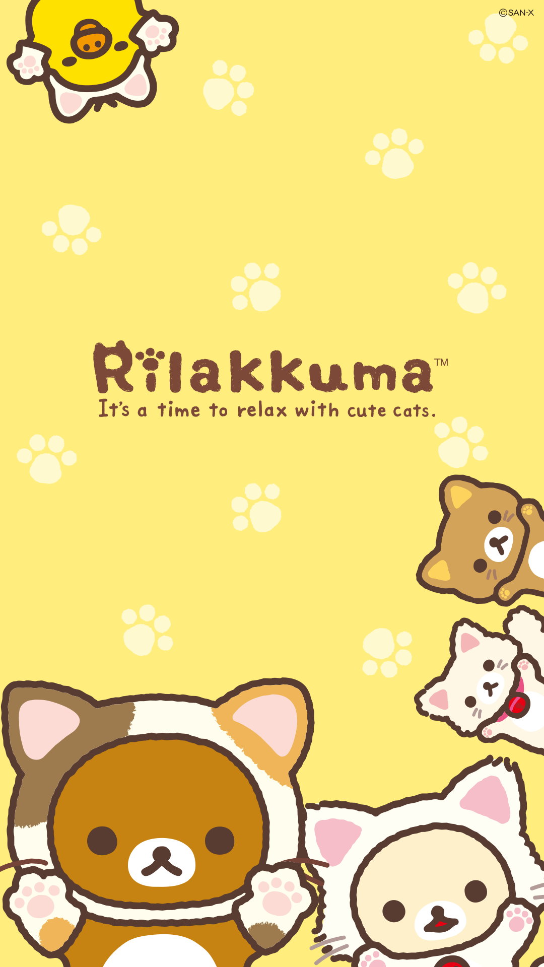 Kawaii free Rilakkuma mobile phone wallpapers!