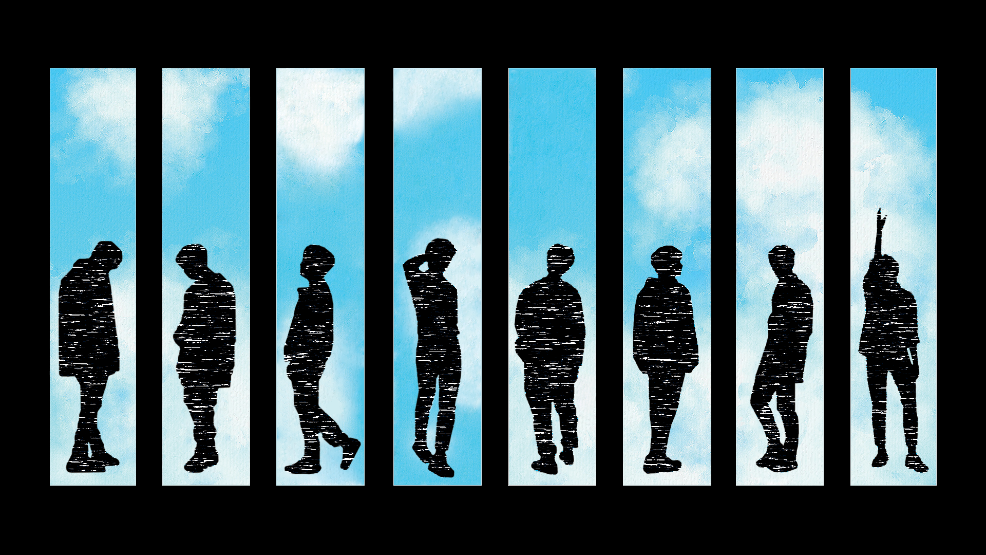 So. I made a simple wallpaper with everyone's silhouettes from the Levanter dance practice(s)