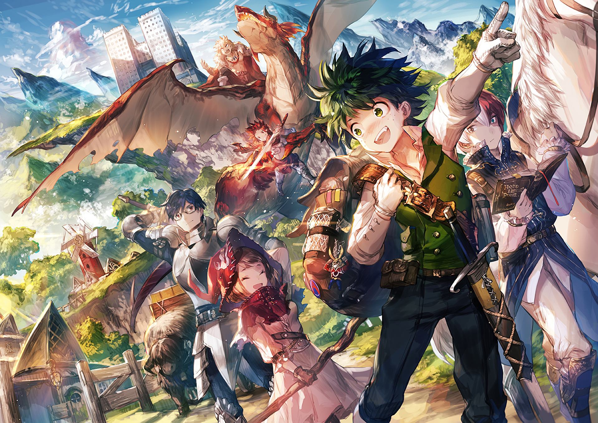 Anime My Hero Academia Tenya Iida Katsuki Bakugou Ochaco Uraraka