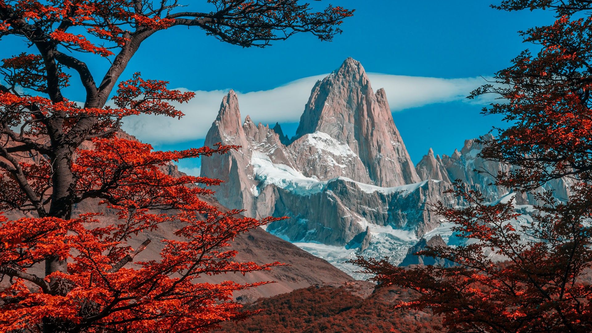 Mount Fitz Roy in Los Glaciares National Park, El Chalten, Argentina, Patagonia. Windows 10 Spotlight Image