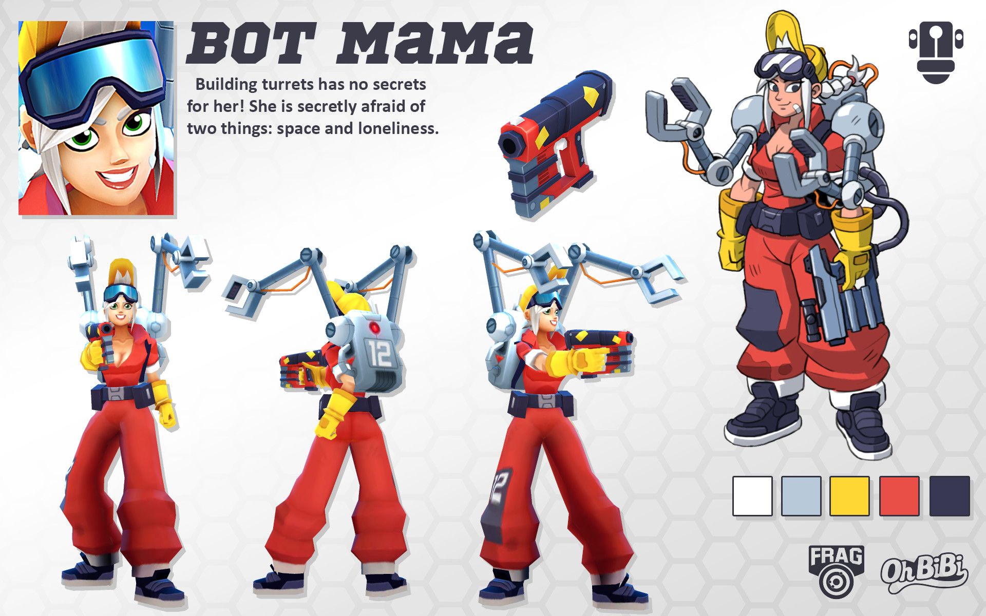 BOT MAMA // Frag Pro Shooter Character, Oh BiBi Art