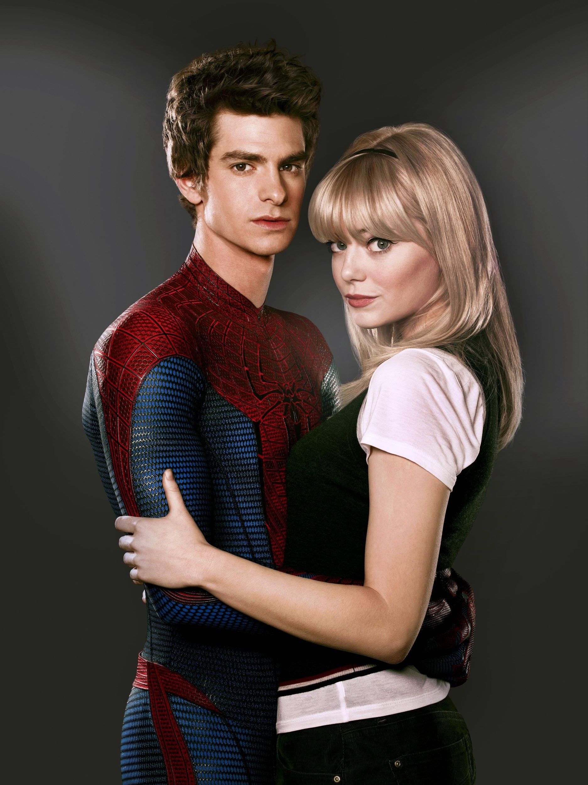 emma stone peter parker gwen stacy andrew garfield the amazing spiderman bangs 1873x2500 wallpap High Quality Wallpaper, High Definition Wallpaper