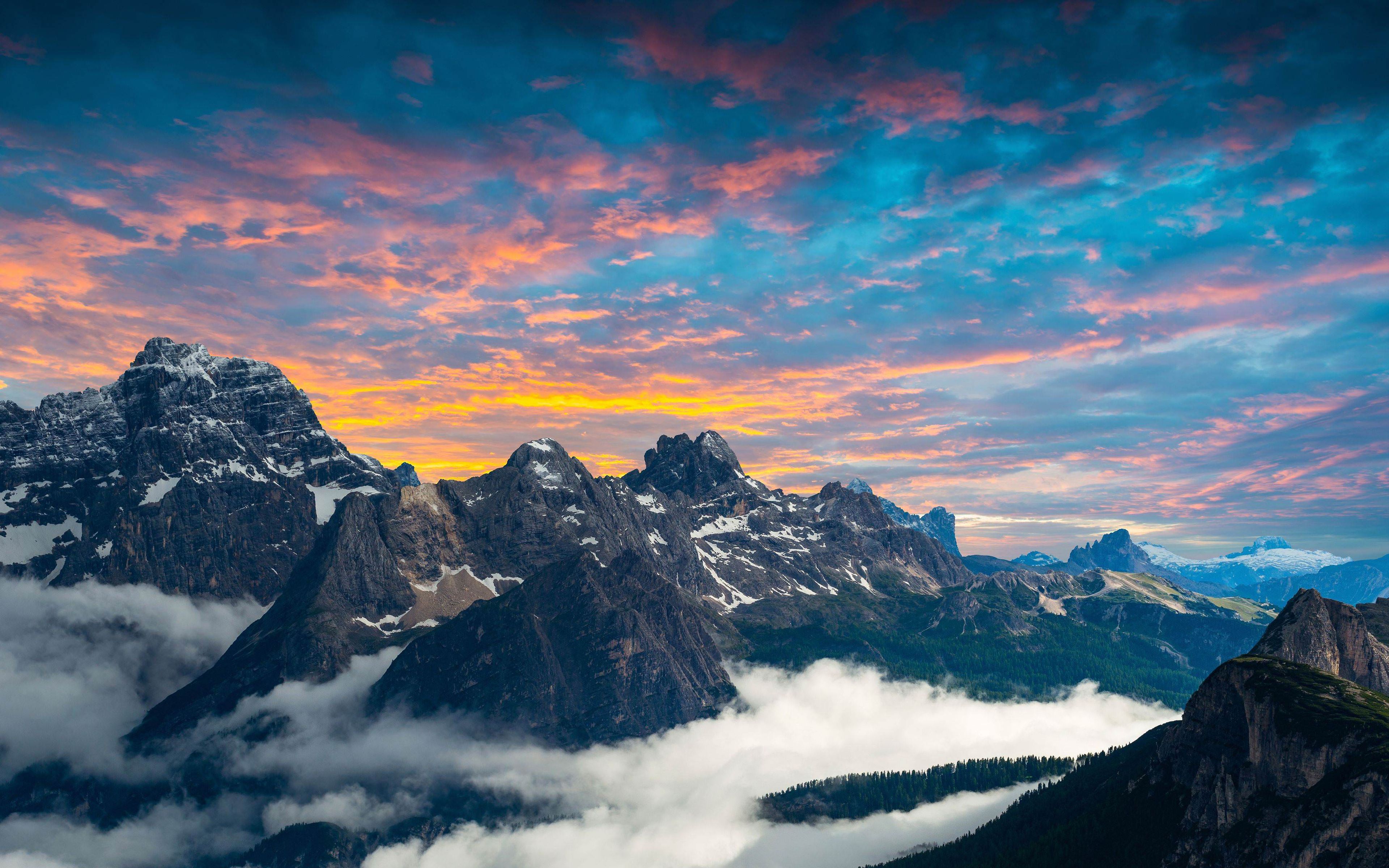 Dolomites Mountains 4K Wallpaper