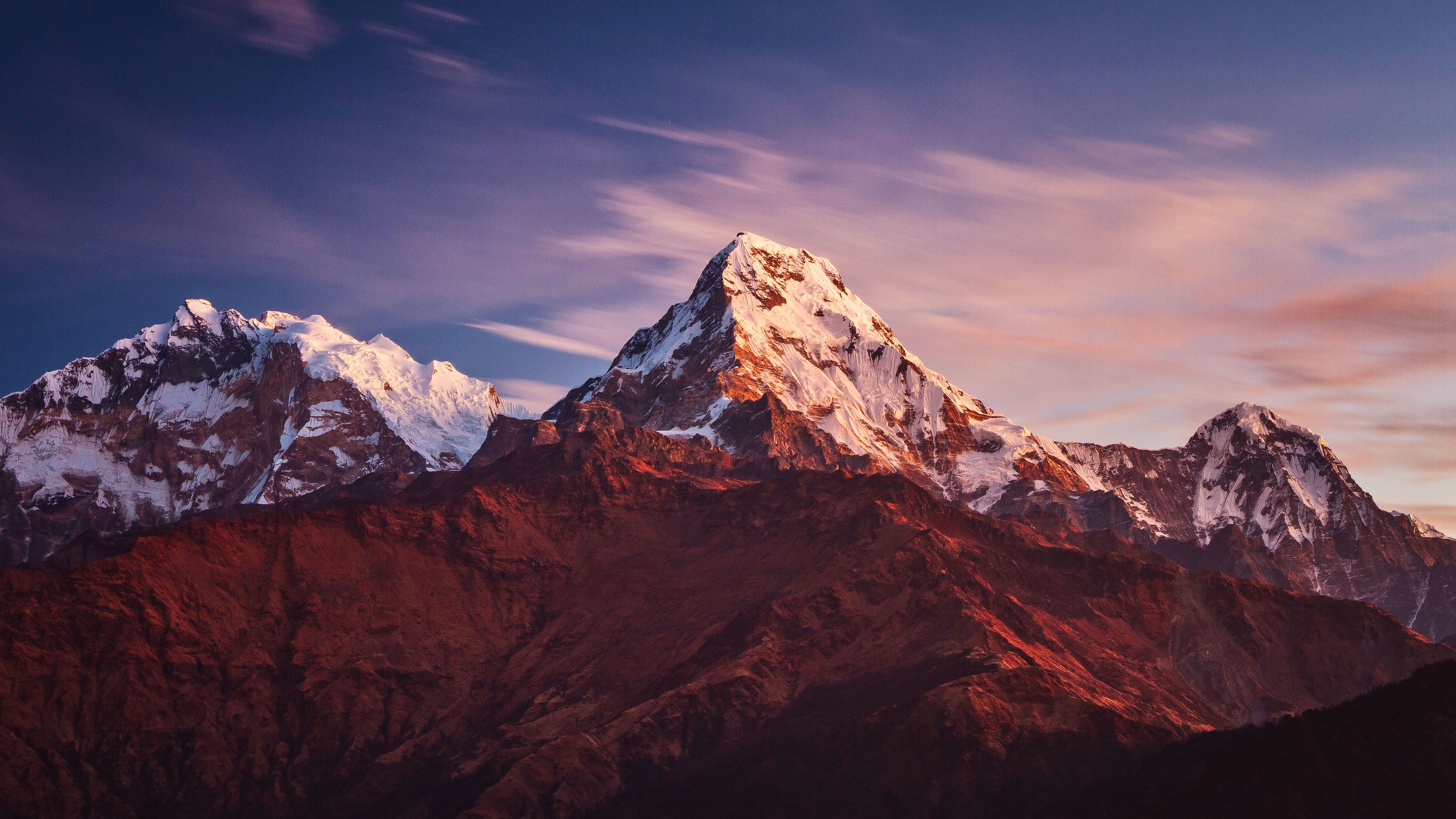 Annapurna Massif Mountains 4K Wallpaper