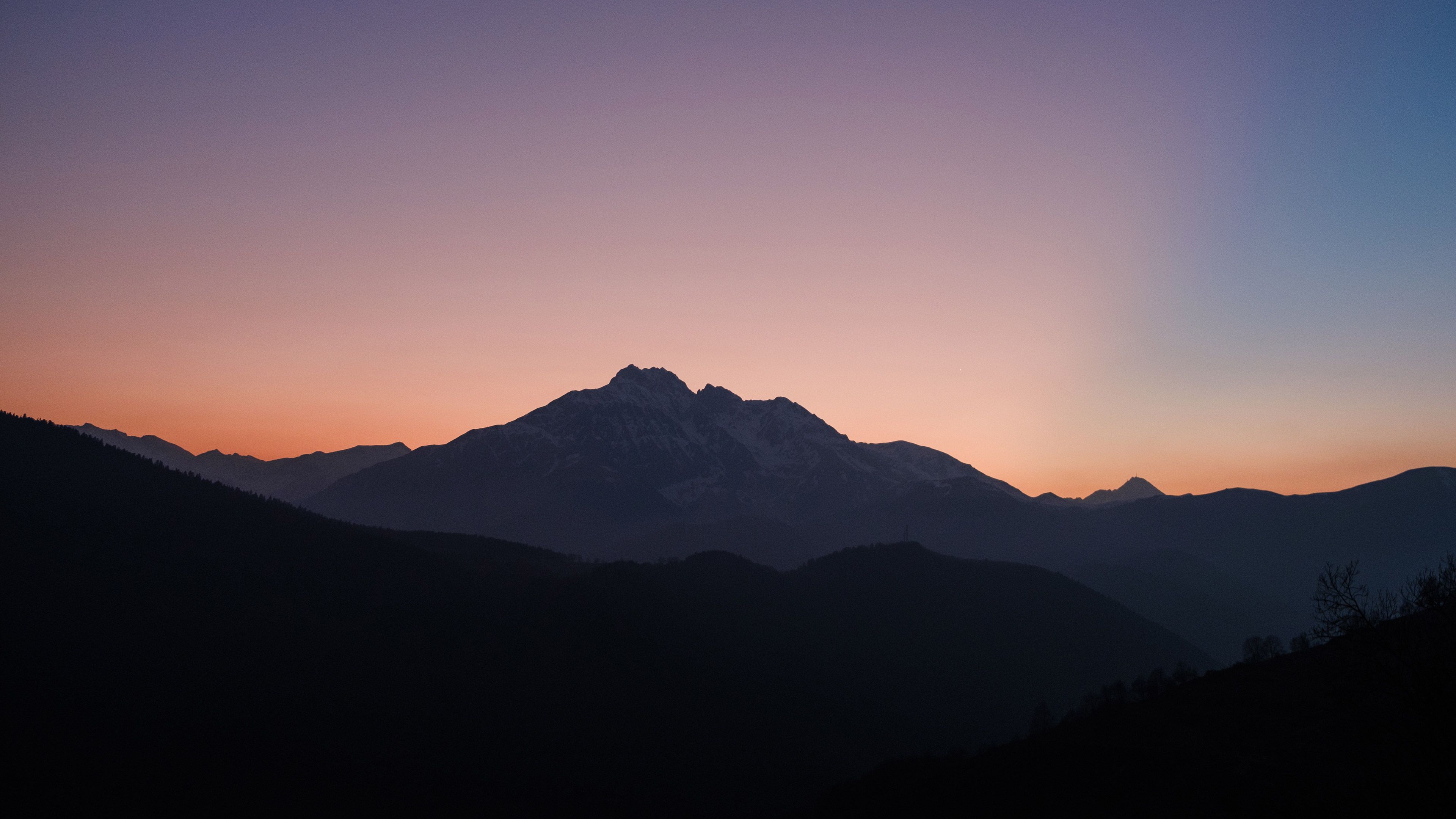 Nice Sunset Over Mountains 4k, HD Nature, 4k Wallpaper, Image
