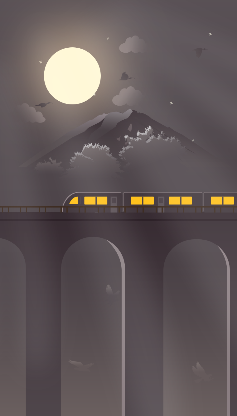 Train Wallpaer. Minimalist wallpaper, Art wallpaper, Landscape illustration