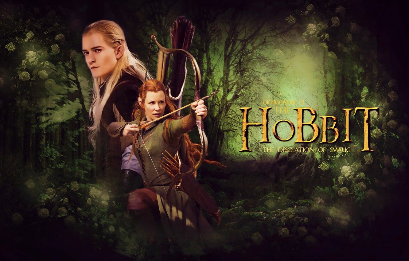 Wallpaper forest, elves, Legolas, archers, The hobbit, The Hobbit