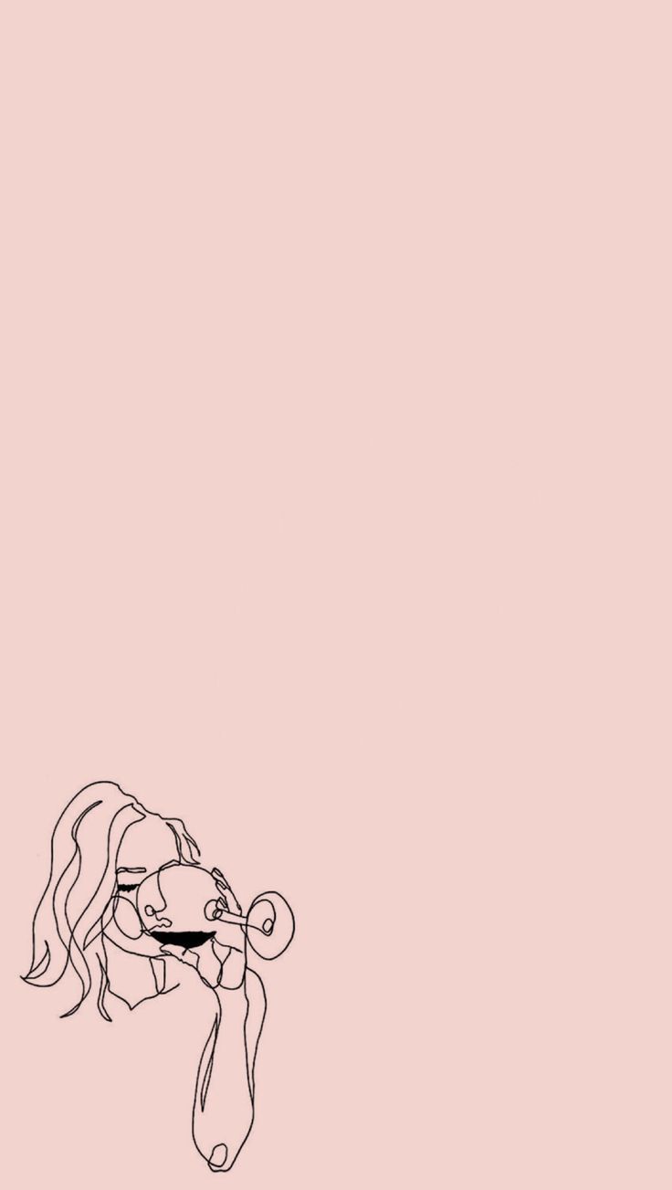 Edited from photo on punterest; edited by Dara M. #wallpaper #pink #arts #lineart #girl #iphone #i. Art wallpaper iphone, Minimalist wallpaper, Line art drawings