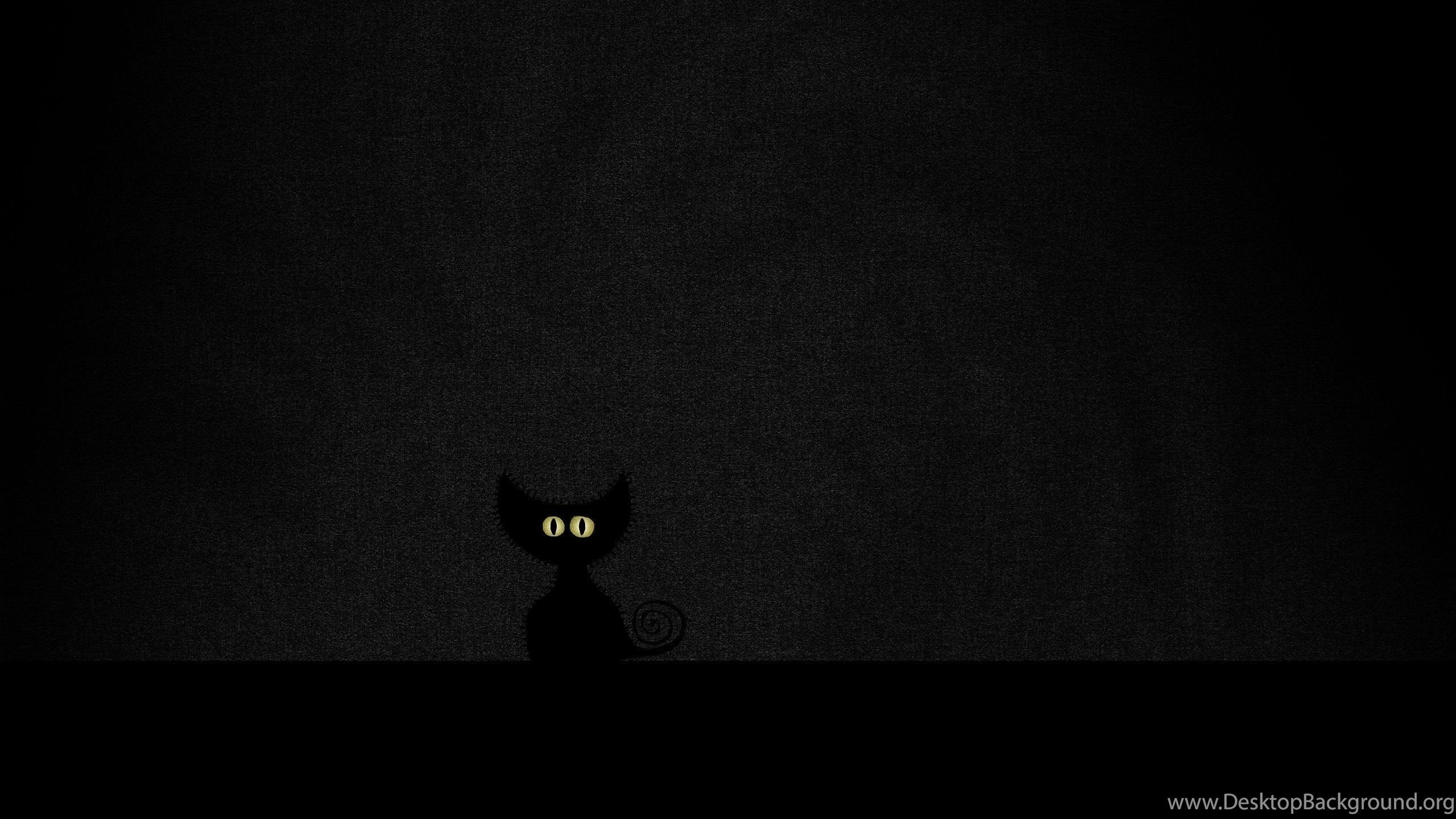 Download Wallpaper 2560x1600 Eyes, Minimalism, Black, Cat