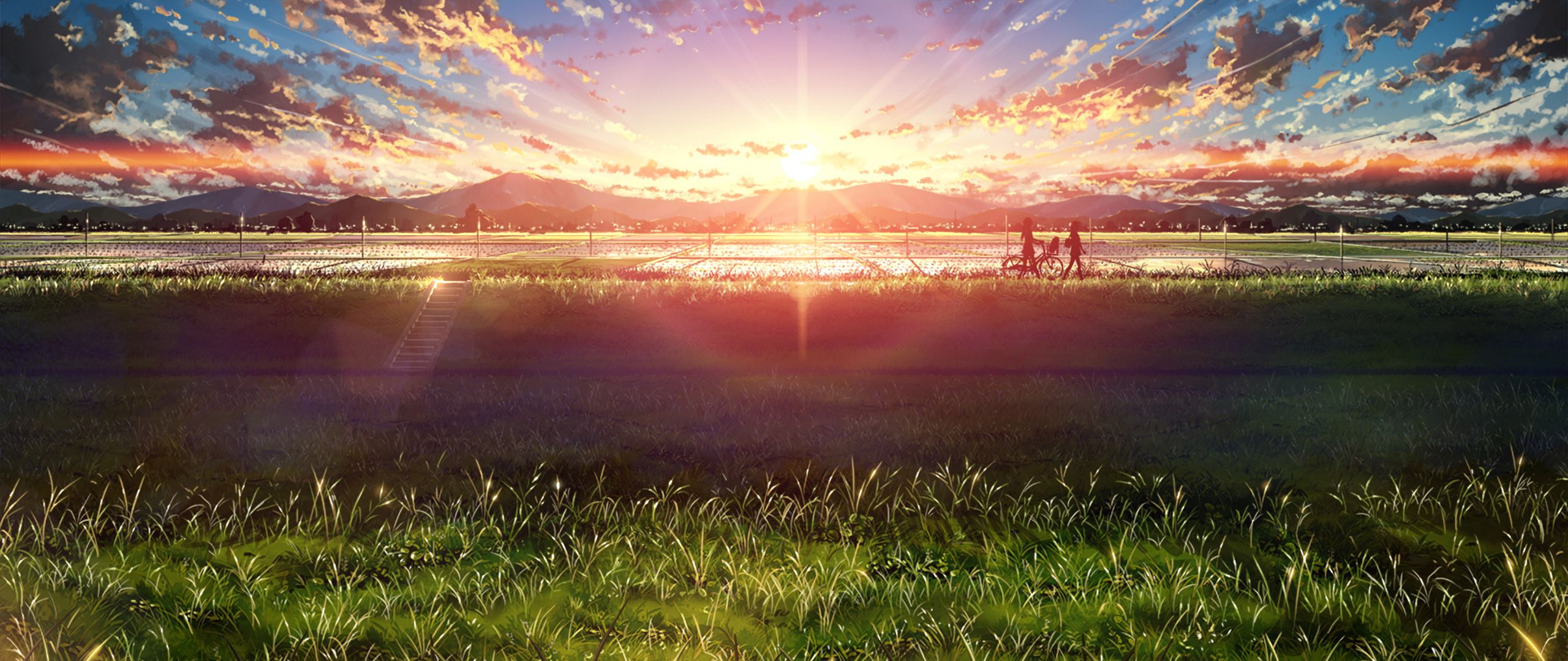 ultra wide, Japan, Anime, Sky, Sunlight Wallpaper HD / Desktop
