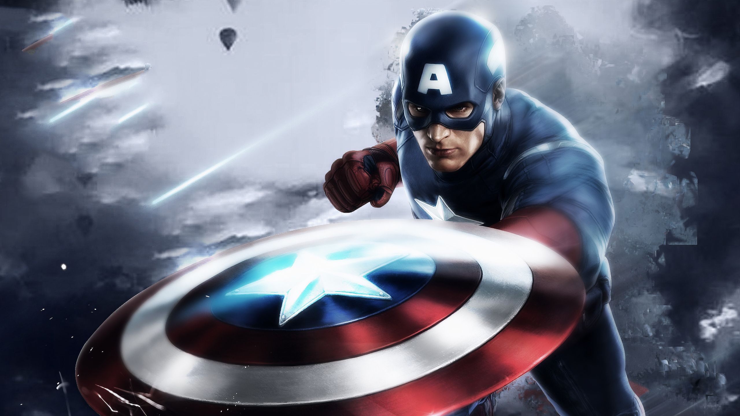 Captain America Shield Art 1440P Resolution HD 4k Wallpaper, Image, Background, Photo and Picture