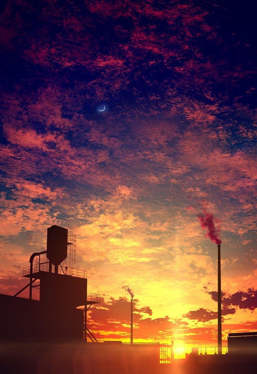 animewallpaper #sunset #wallpaper #kawaii #ezmkurd #خلفيات #غروب_الشمس #خلفيات_انمي #sky Anime Sky Wallpa. Anime scenery wallpaper, Anime scenery, Sky anime