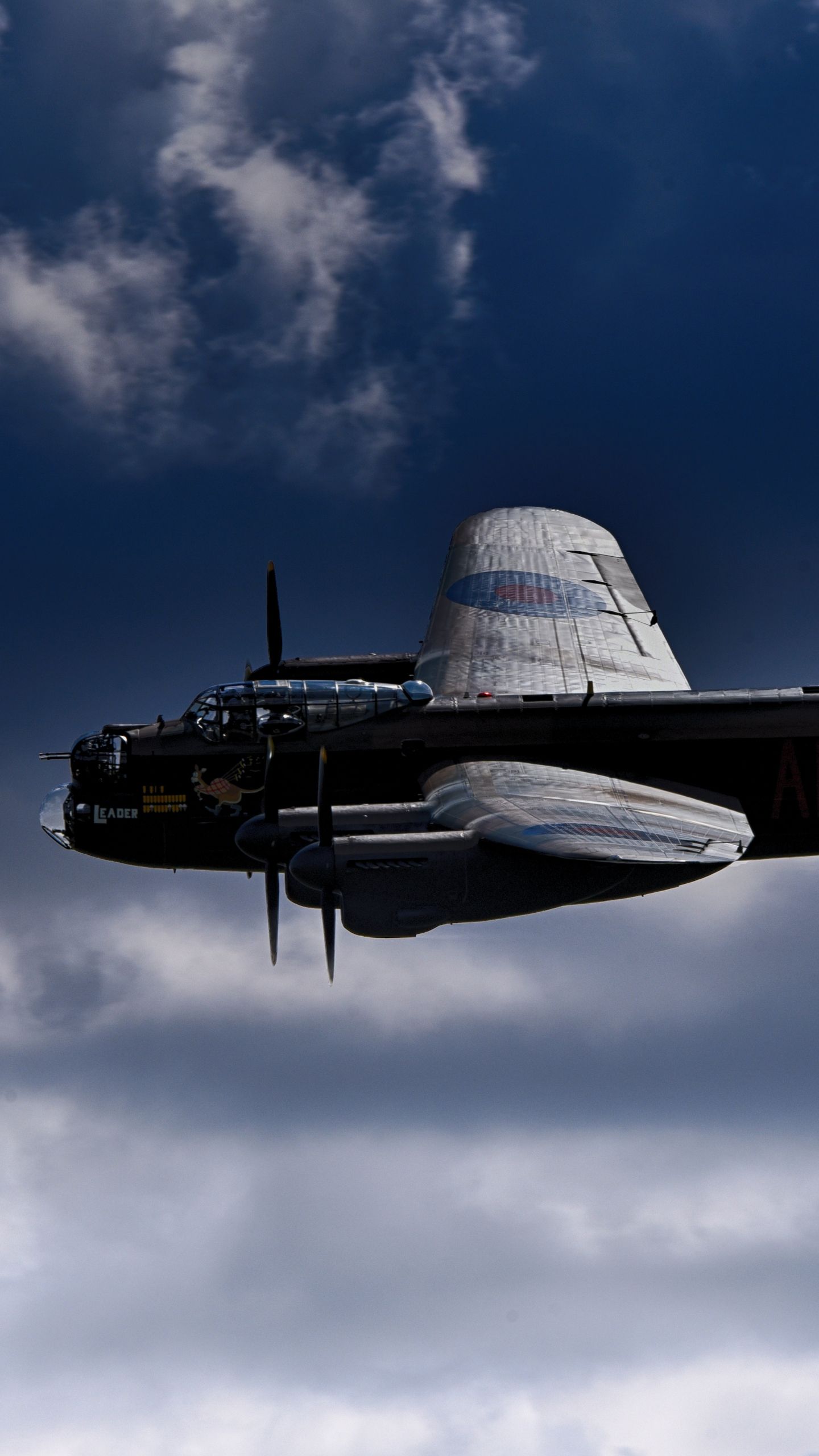 Download 1440x2560 wallpaper avro lancaster, fighter airplane