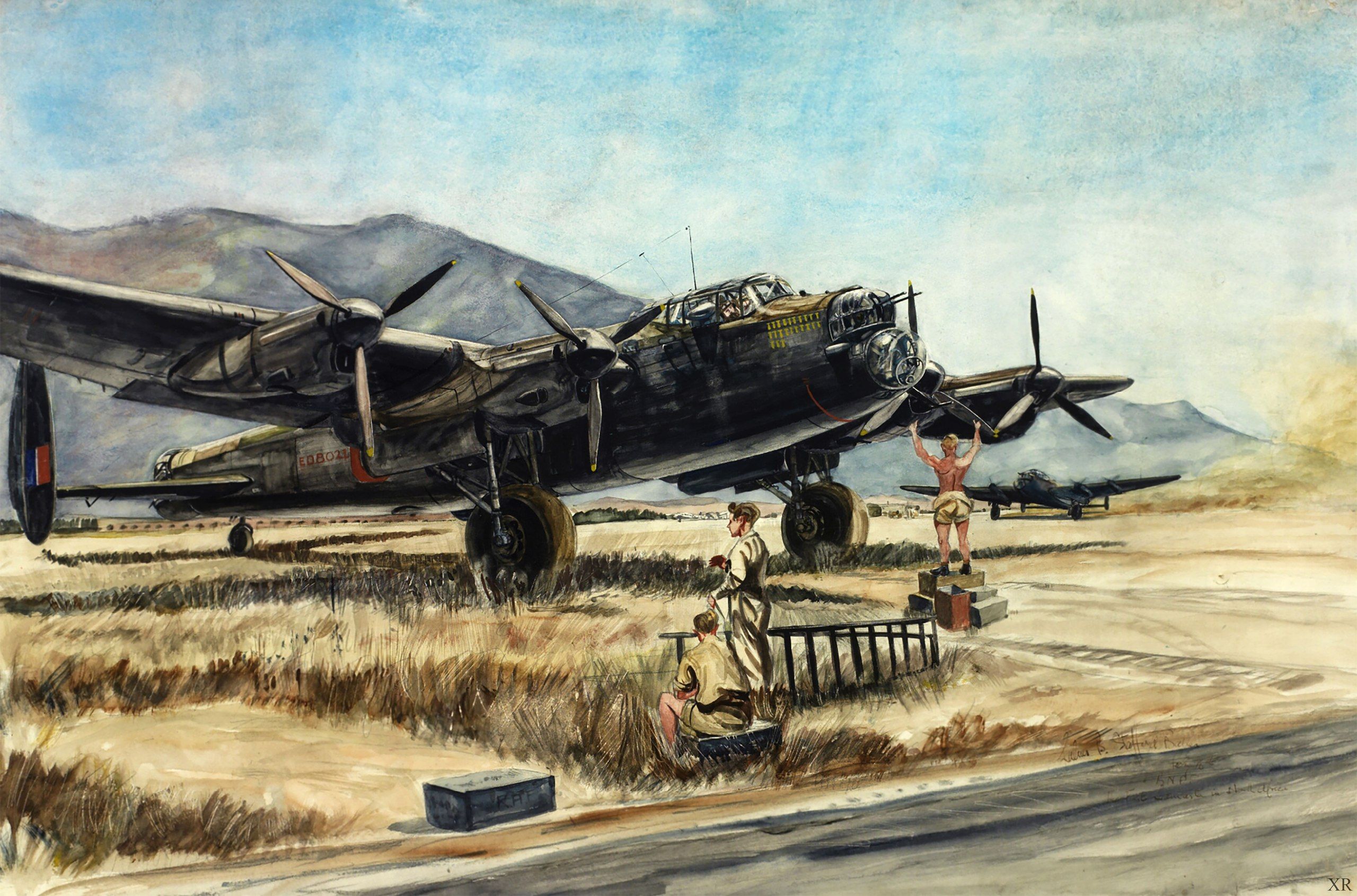 Image Airplane Australia, Avro Lancaster Painting 2560x1692