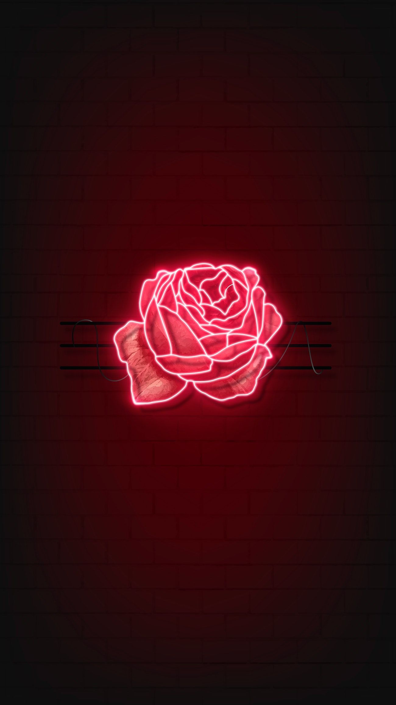 Red rose mobile wallpaper. Royalty free vector