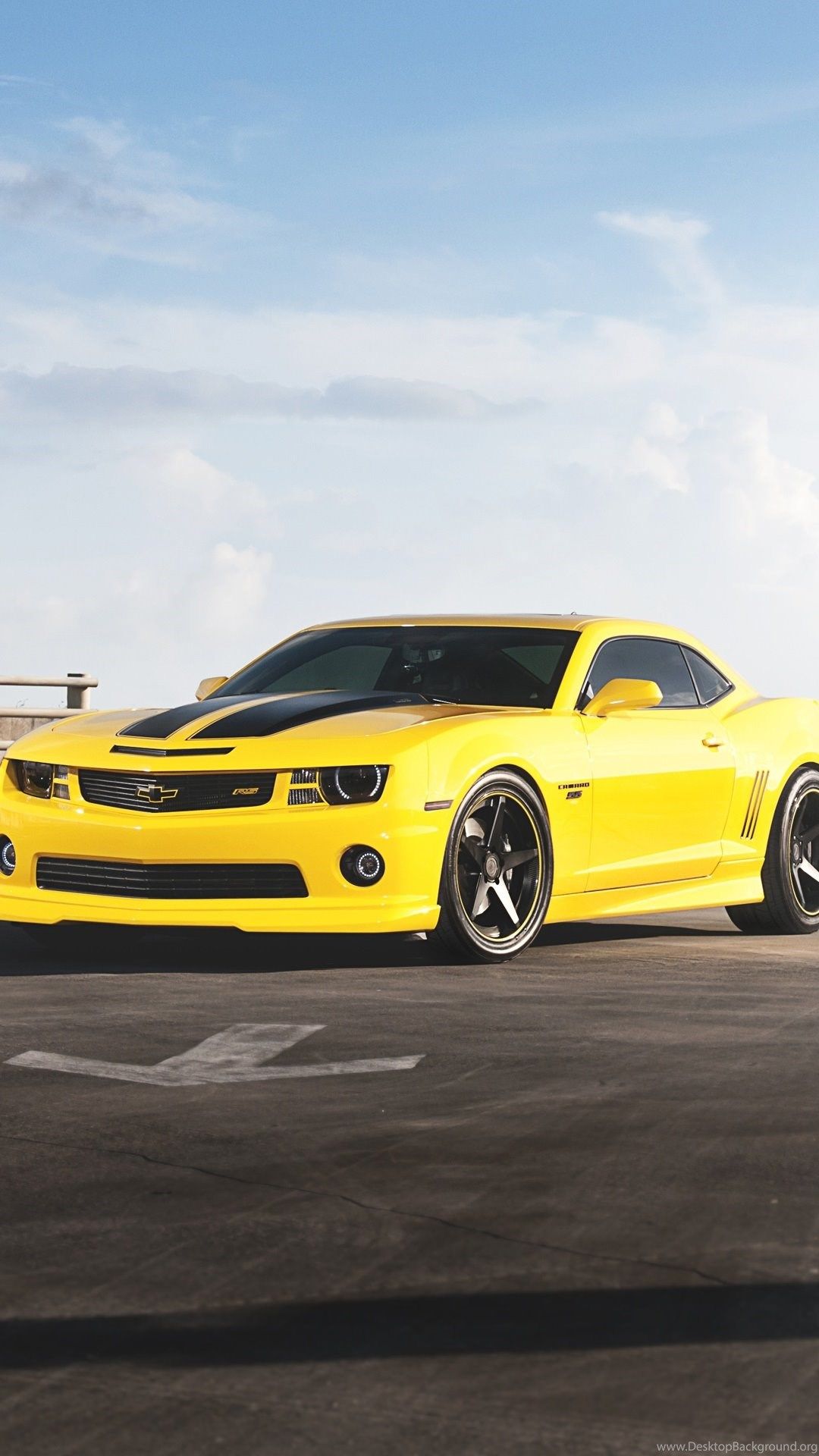 Android Car Wallpaper Chevrolet Camaro RS Yellow Desktop Background