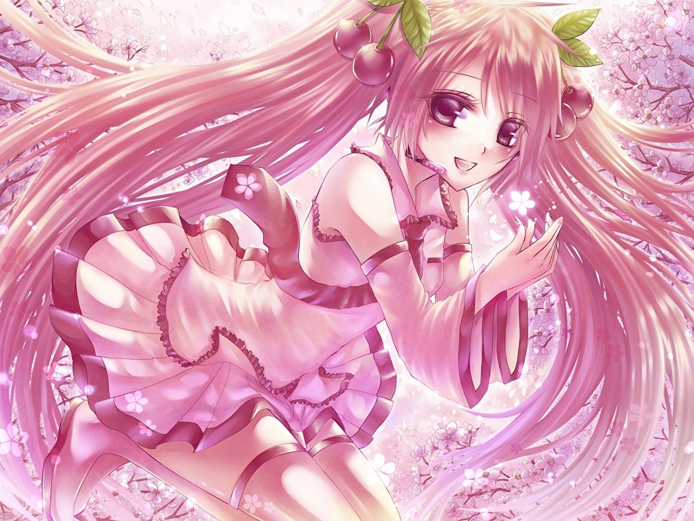 Sakura Miku Desktop Wallpapers Wallpaper Cave