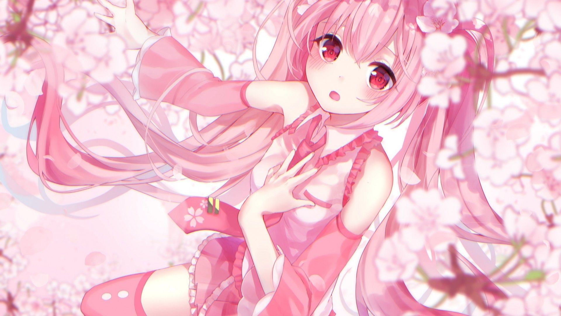 Sakura Miku Desktop Wallpapers - Wallpaper Cave