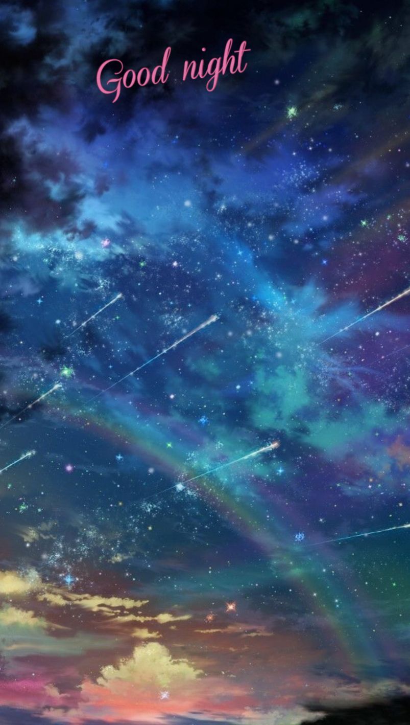 Good night. iPhone 5s wallpaper, Anime scenery, Phone wallpaper