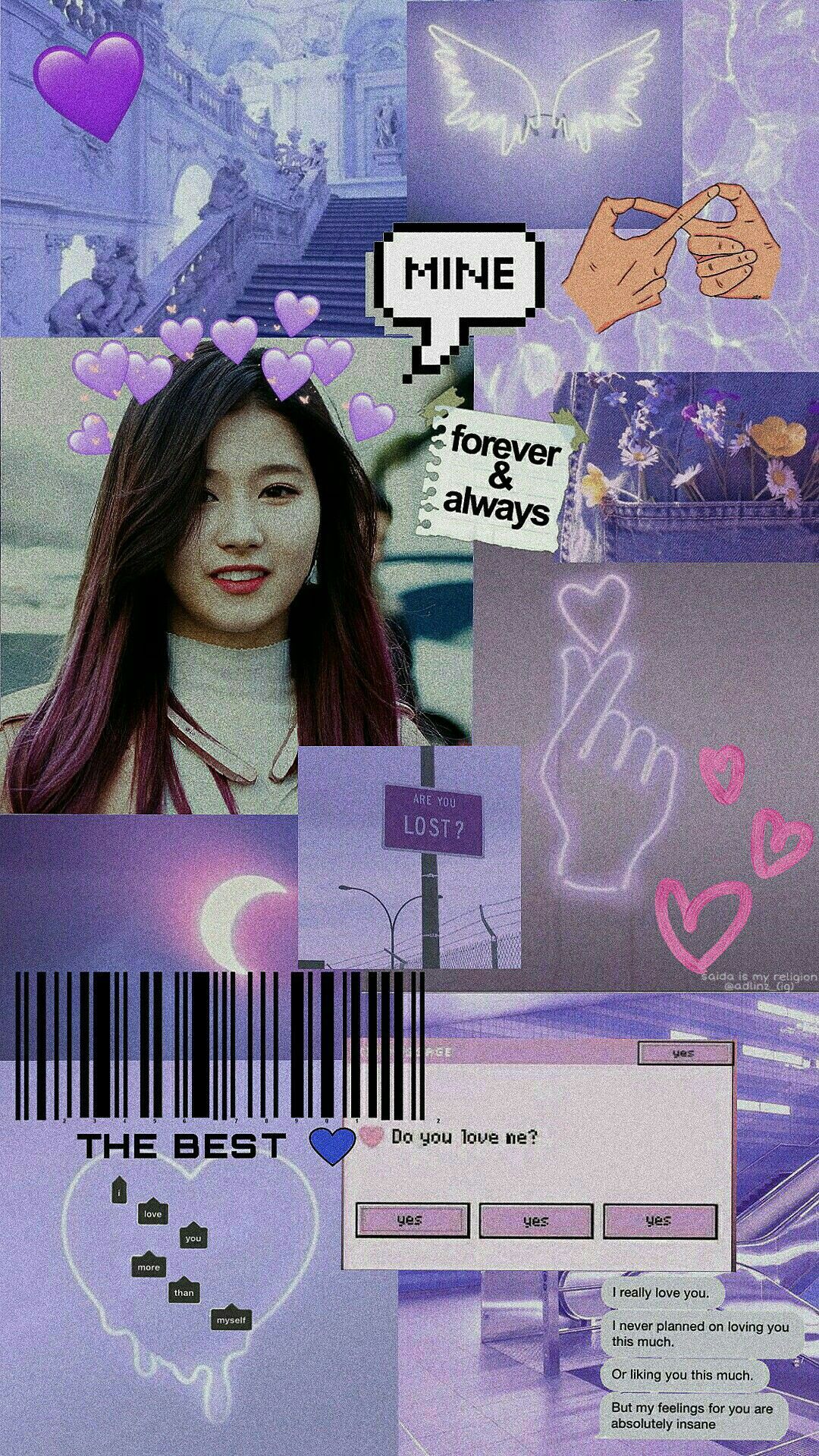 wallpaper sana once twice purple pastel nayeon jeongyeon momo