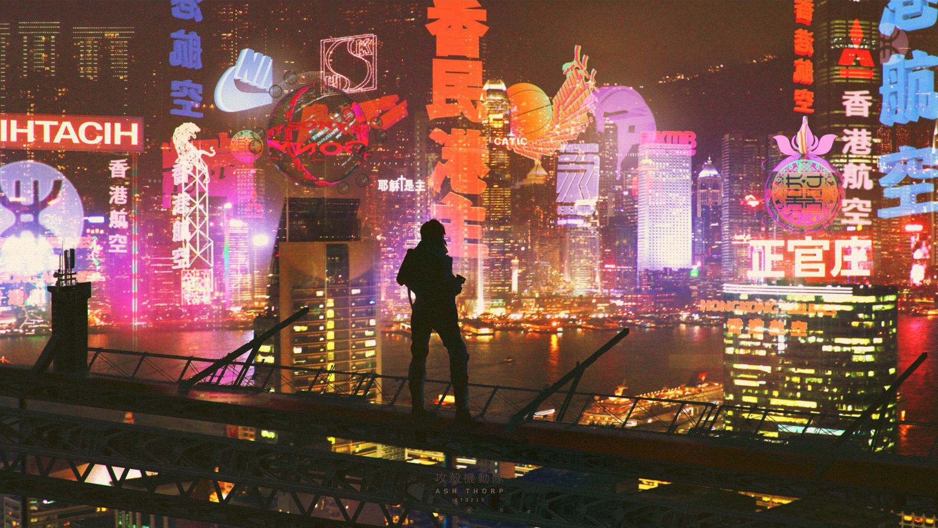 Anime Futuristic Cityscape HD Wallpaperx1080