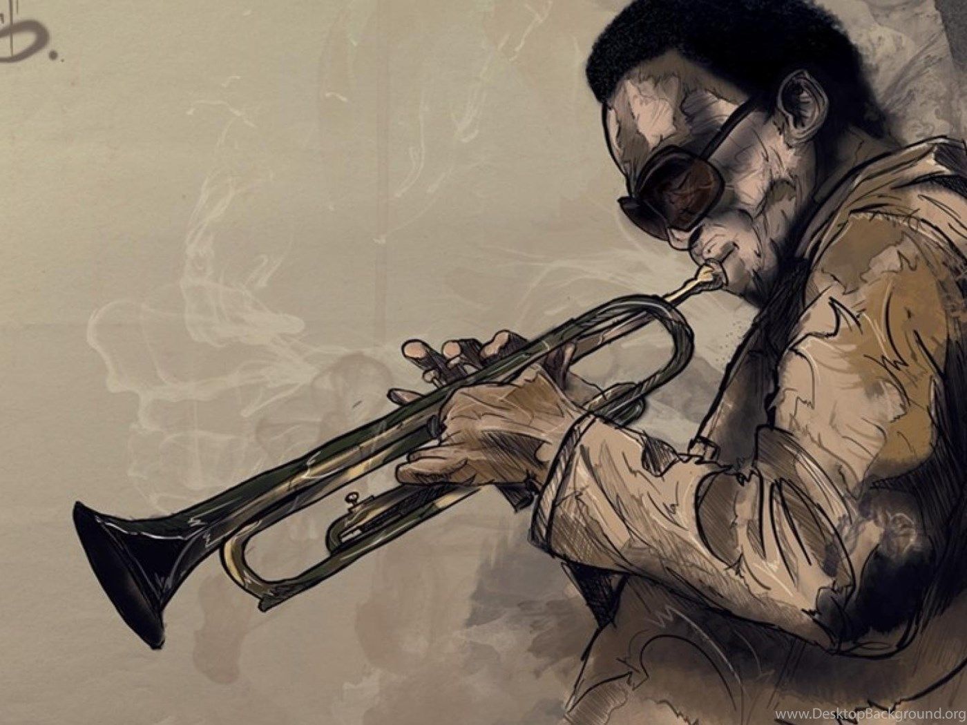 Miles Davis Abstract Jazz Music Wallpaper Desktop Background
