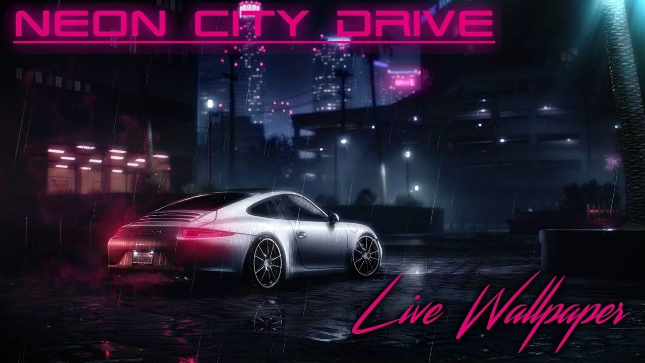 Neon City Drive (Custom Live Wallpaper)