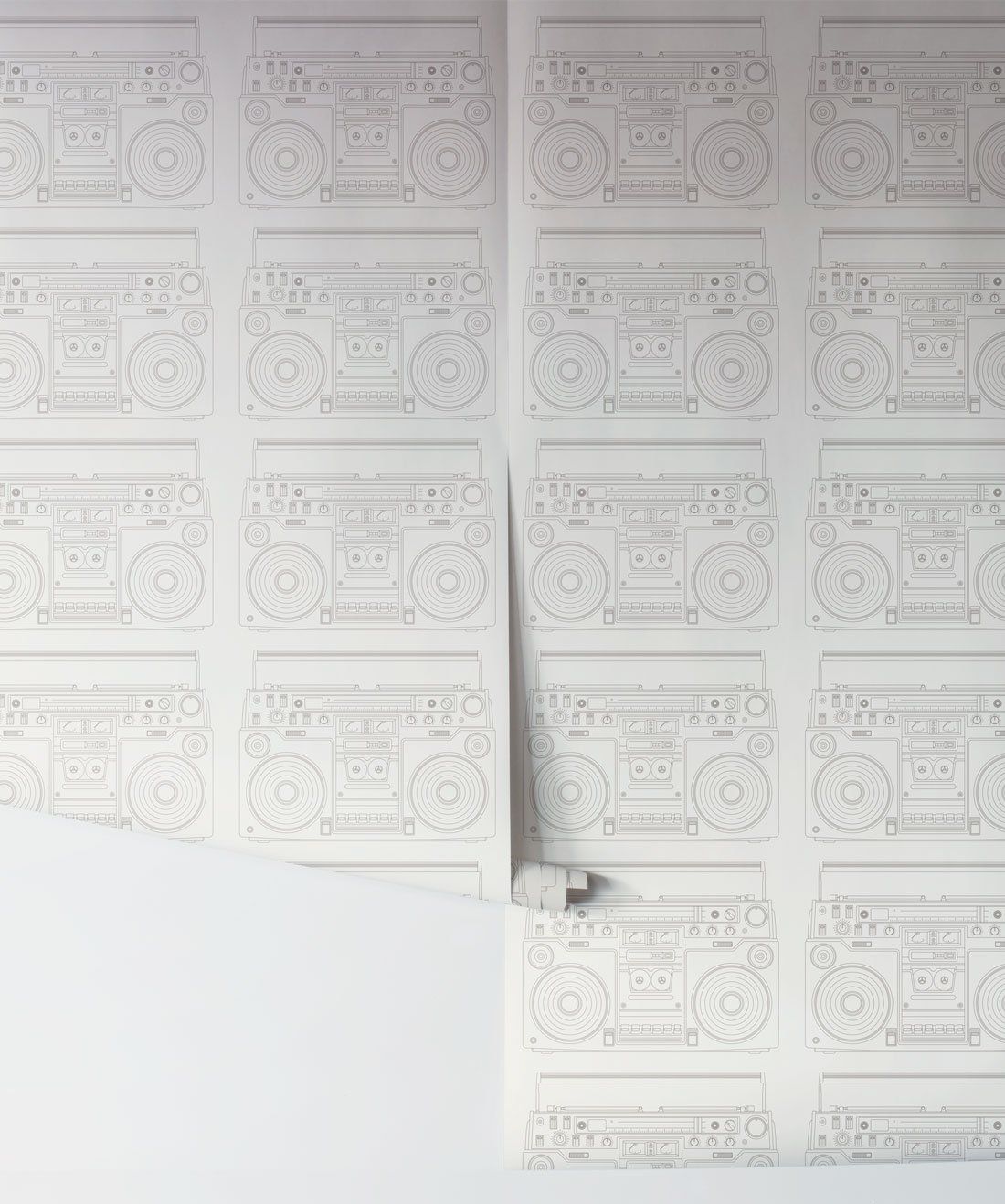 Boom Box Wallpaper in Retro from the Muffin & Mani Collection