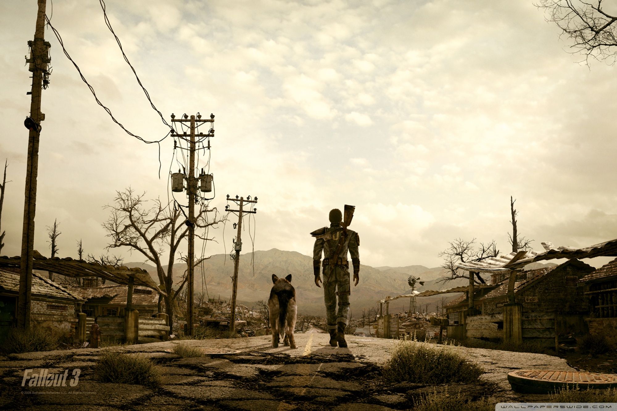Fallout 3 Man And His Dog Ultra HD Desktop Background Wallpaper
