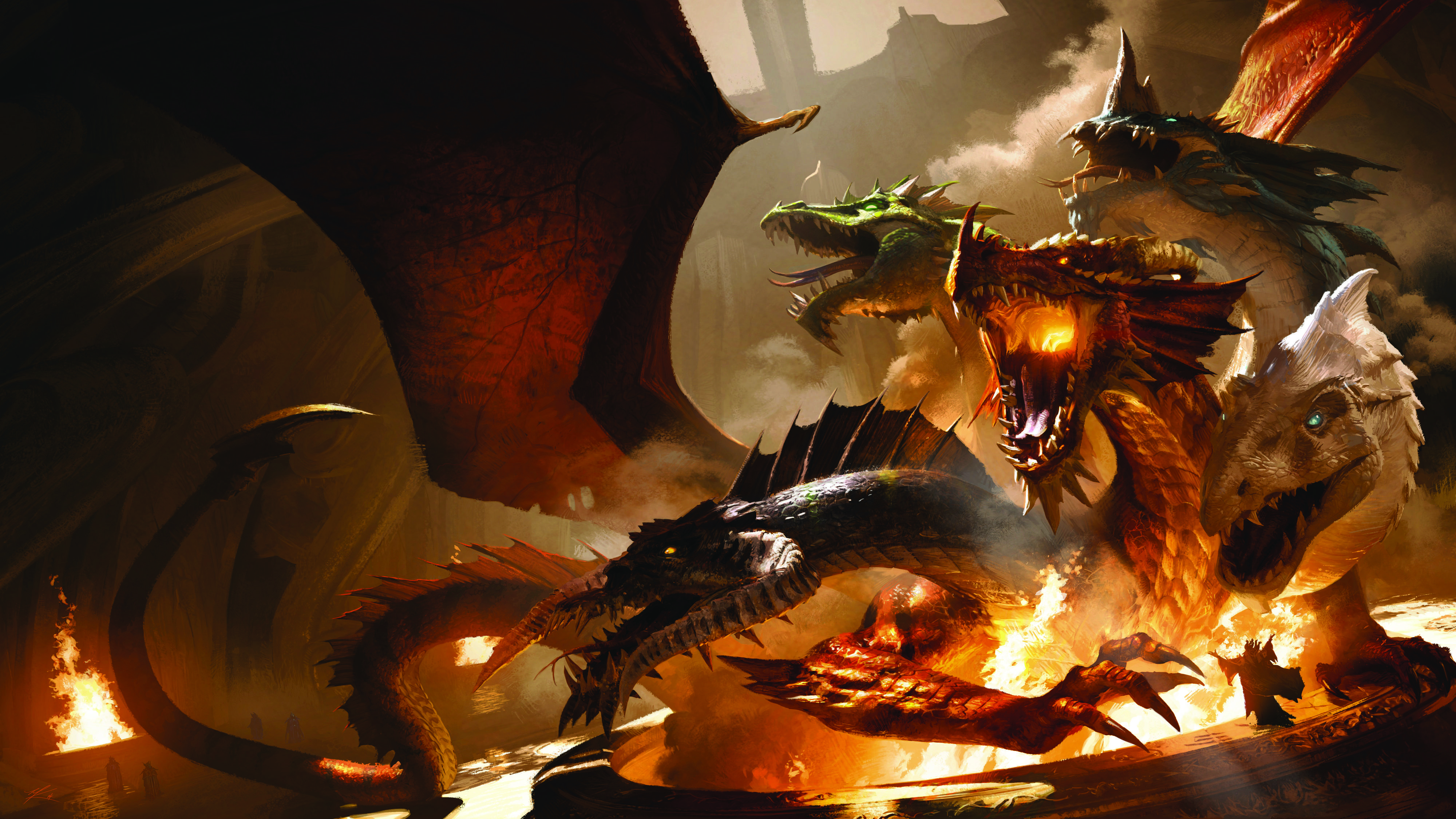 Tiamat Wallpaper. Tiamat dragon, Dungeons and dragons, Arte de dragão
