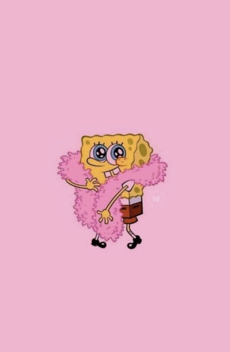 spongebob #spongebobsquarepants #wallpaper #pink #cute #sponge