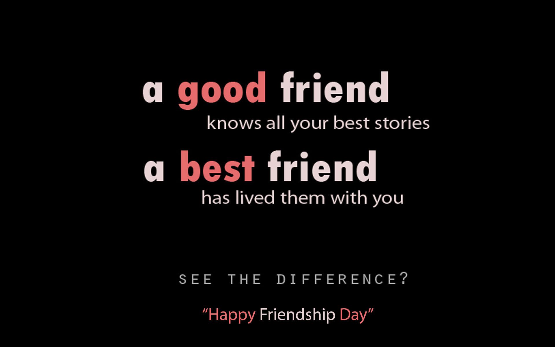 Happy Friendship Day Wallpaper with Quotes. Friendship