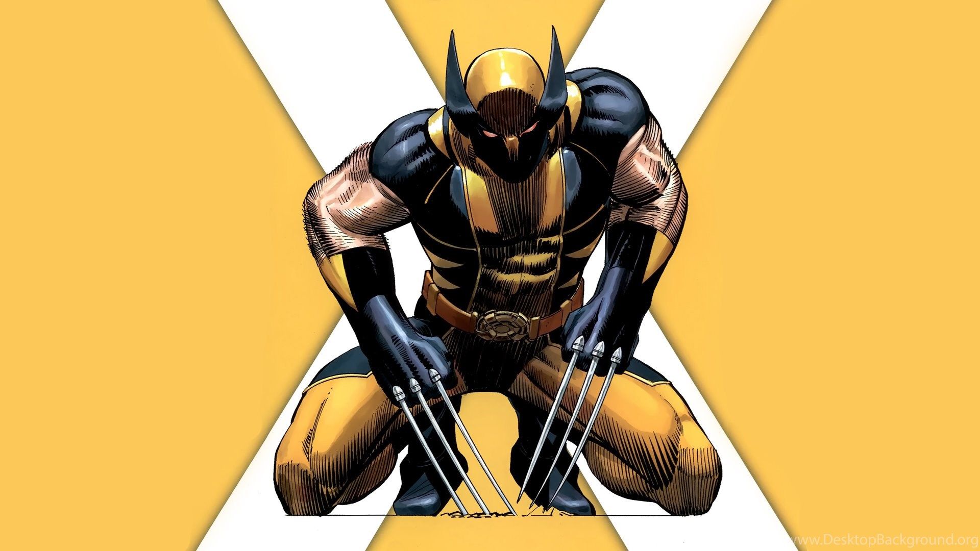 X Men, Wolverine, Yellow, Marvel Comics, Cartoon HD Wallpaper