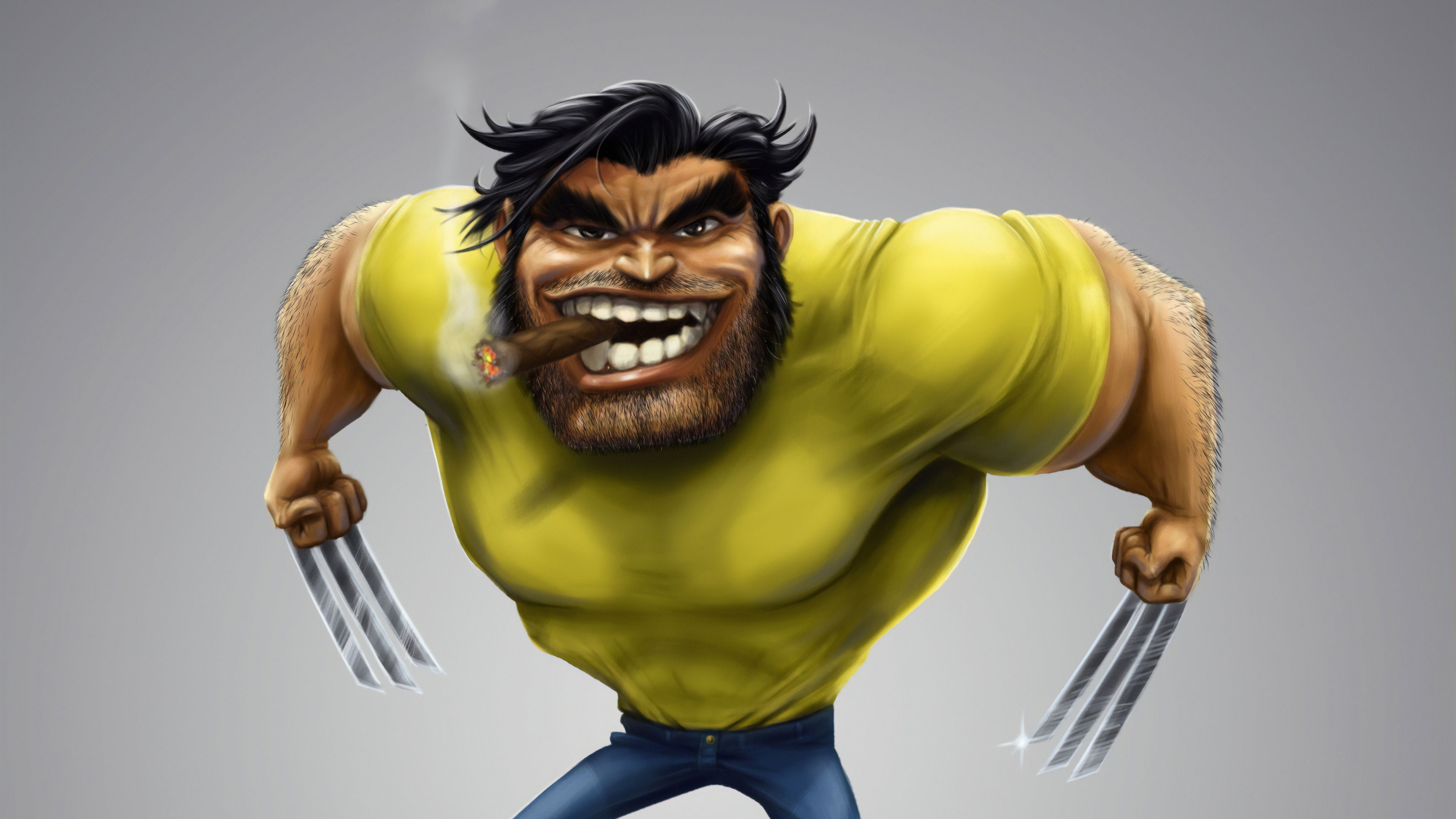Funky Wolverine, HD Superheroes, 4k Wallpaper, Image