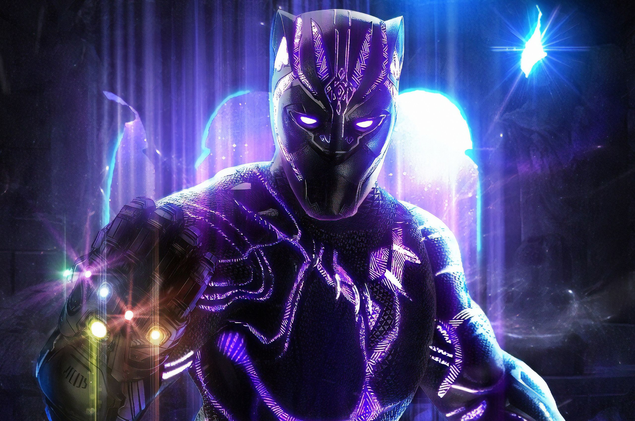 Black Panther With Infinity Gauntlet Chromebook Pixel HD