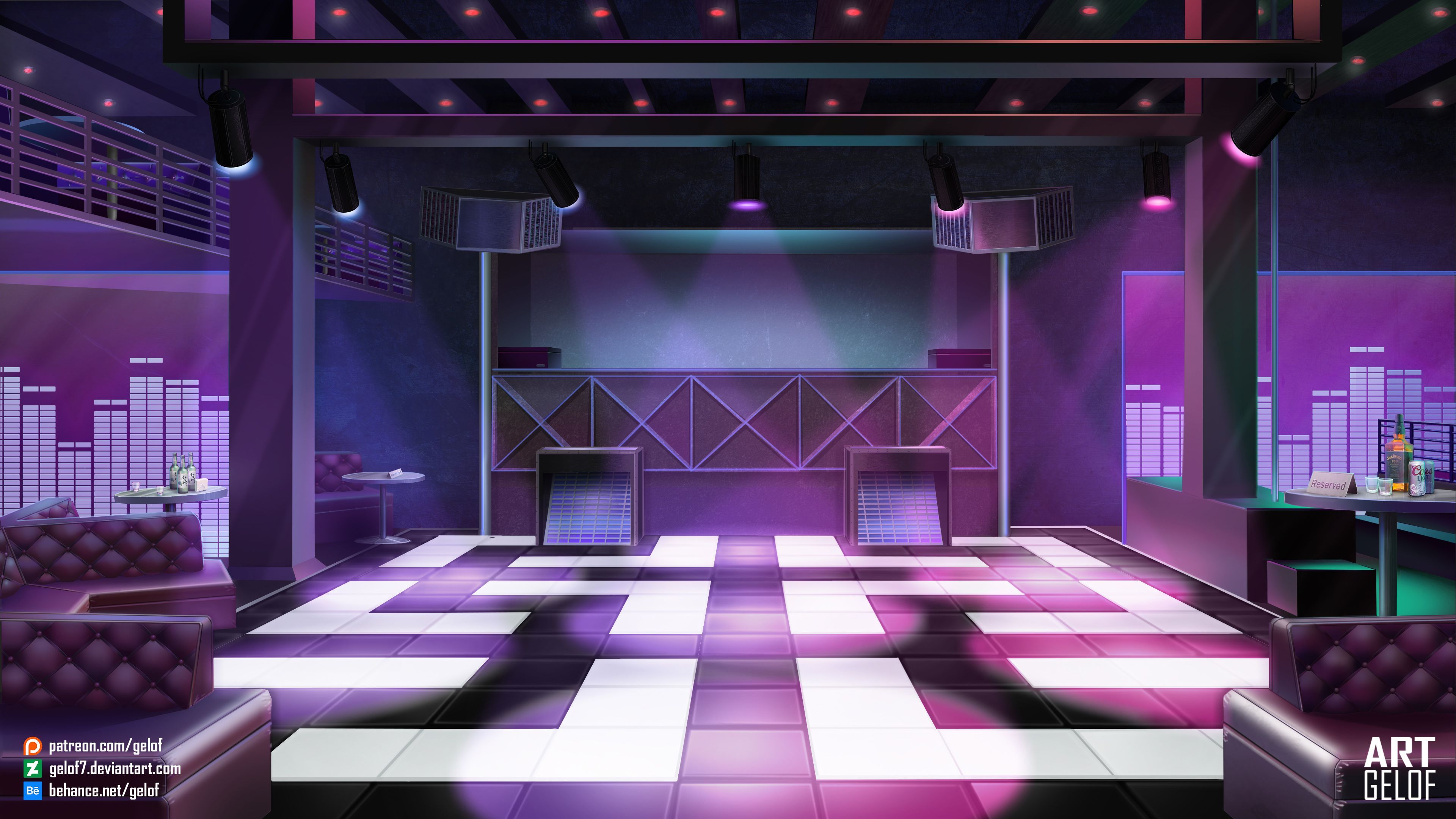Night club. Background. Episode interactive background, Episode background, Animation background