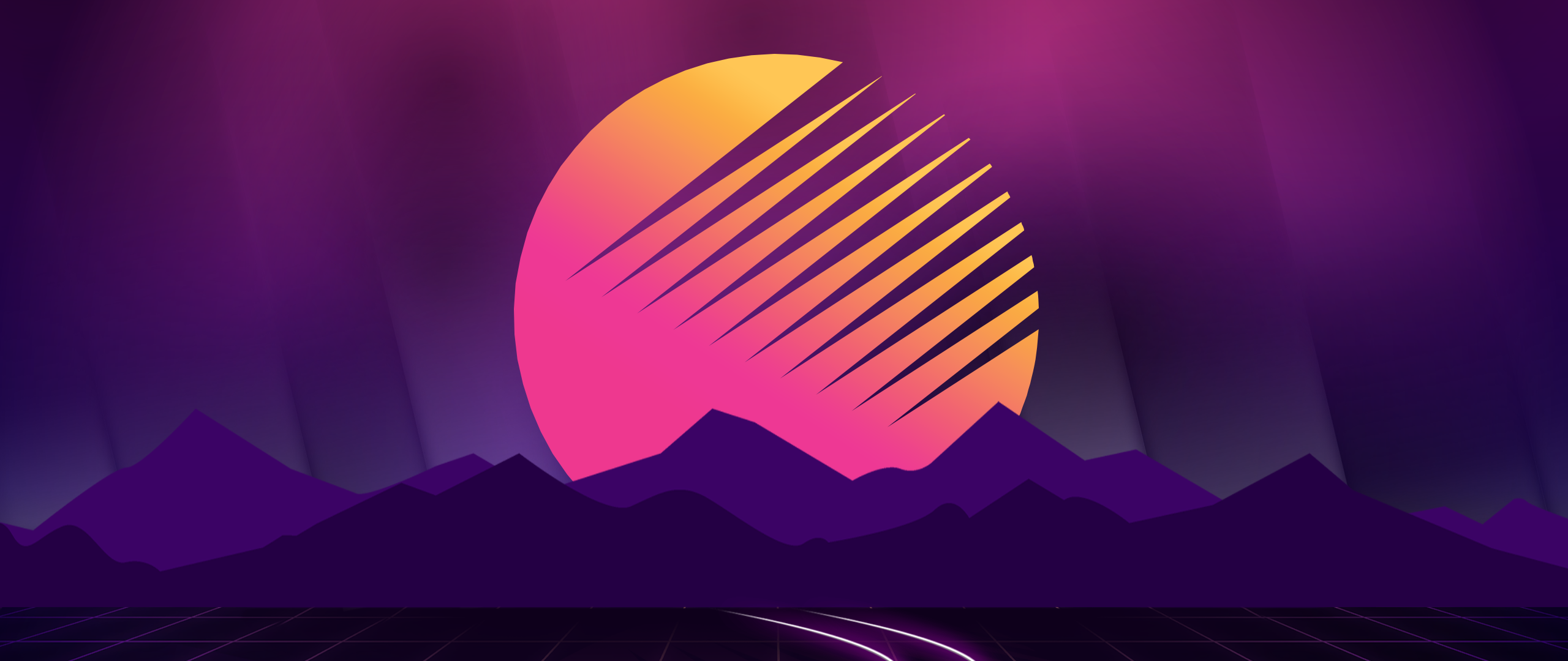 Retrowave Sunset [2560x1440] (x Post R Vectorwallpaper)
