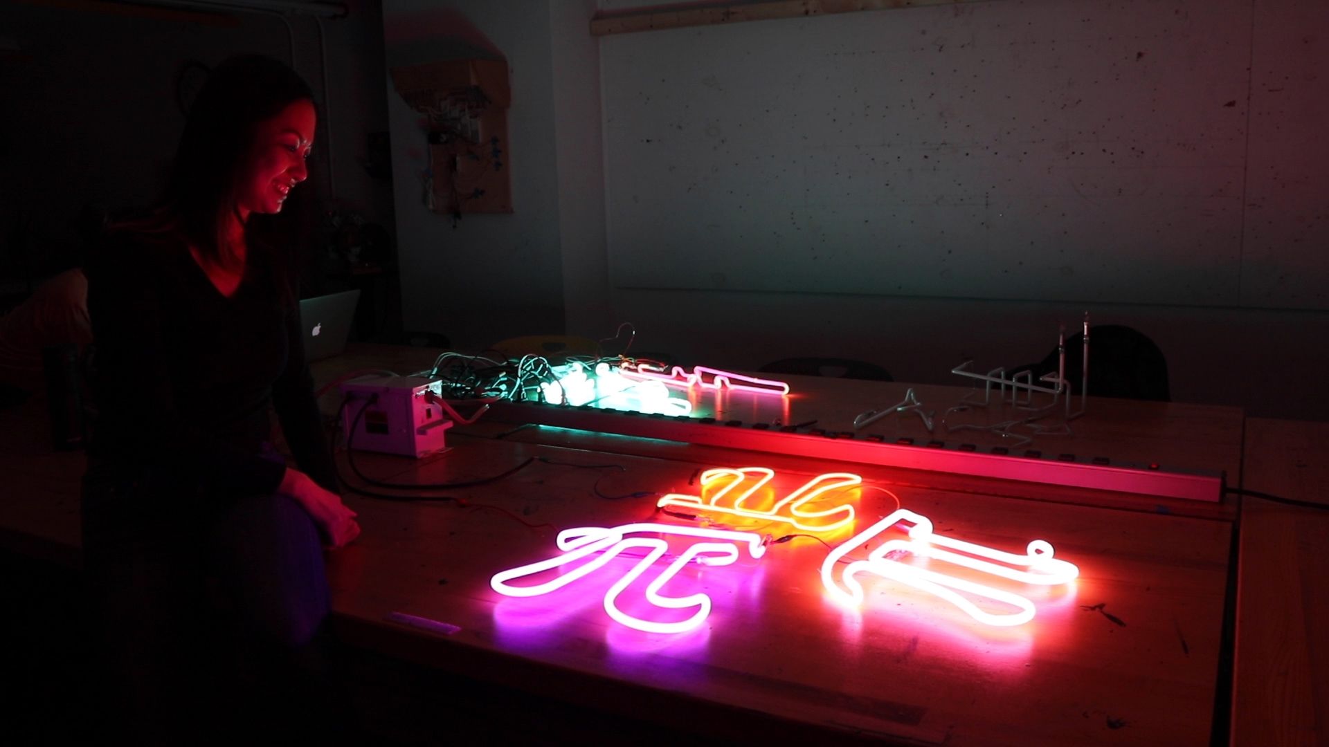 Bright Idea from Longtime Professor Brings Neon Art to Rogers Park