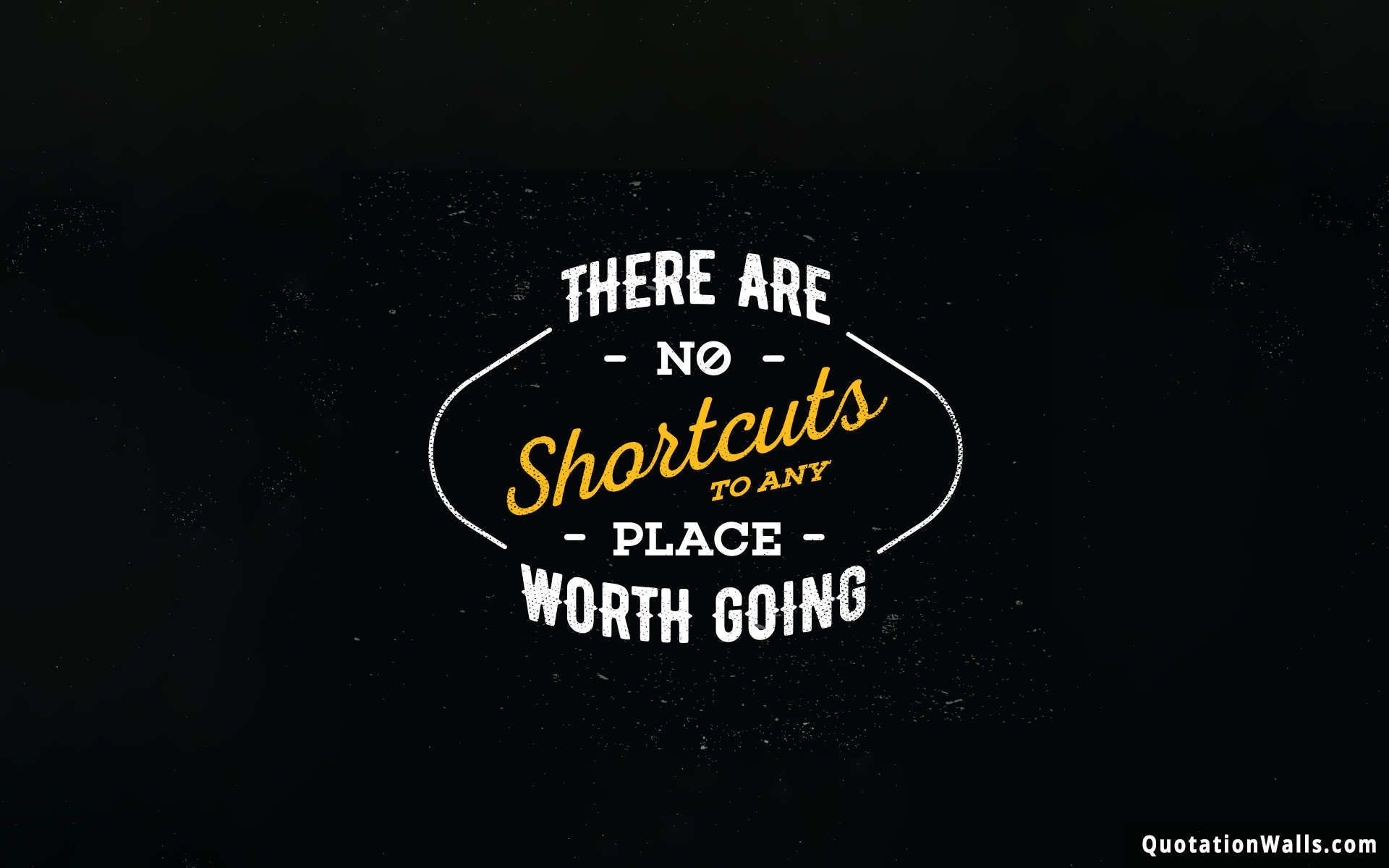 There Are No Shortcuts Motivational Wallpaper for Desktop