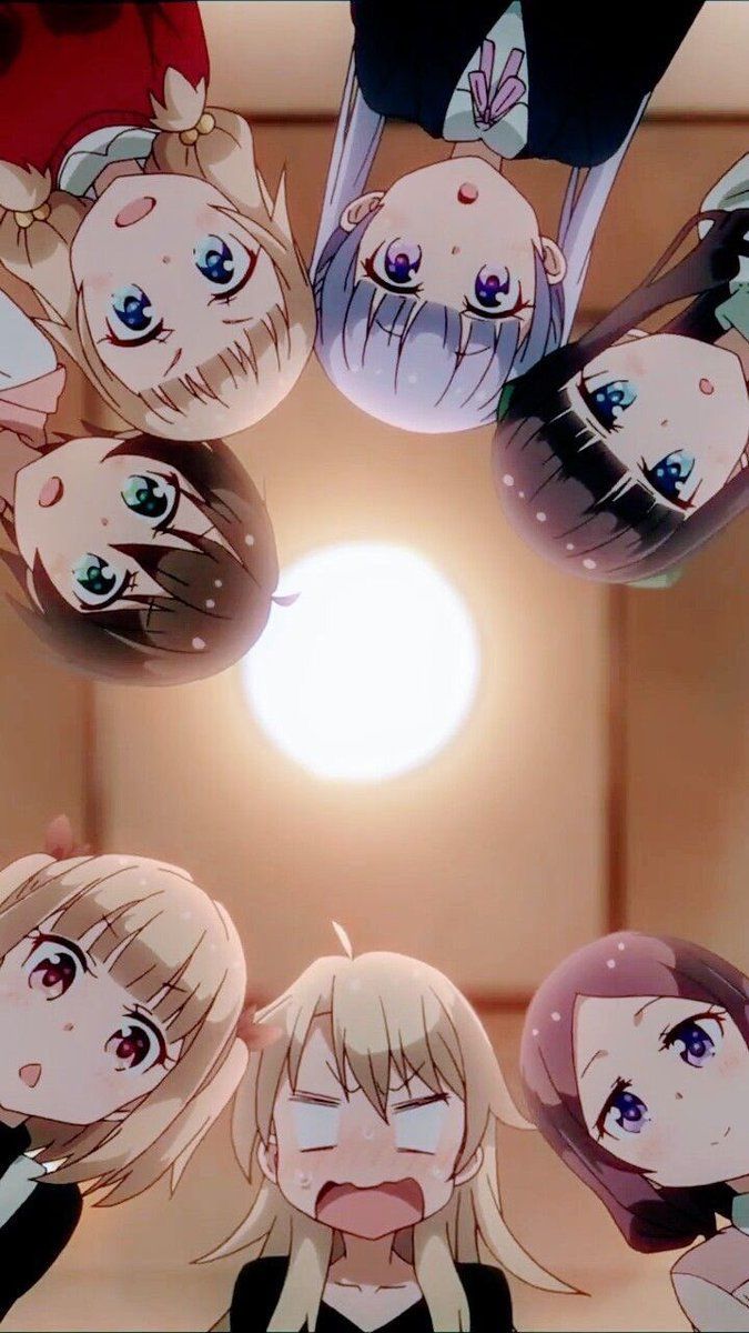 Hajime, Nene, Aoba, Hifumi, Rin, Ko & Yun. New Game!. Anime
