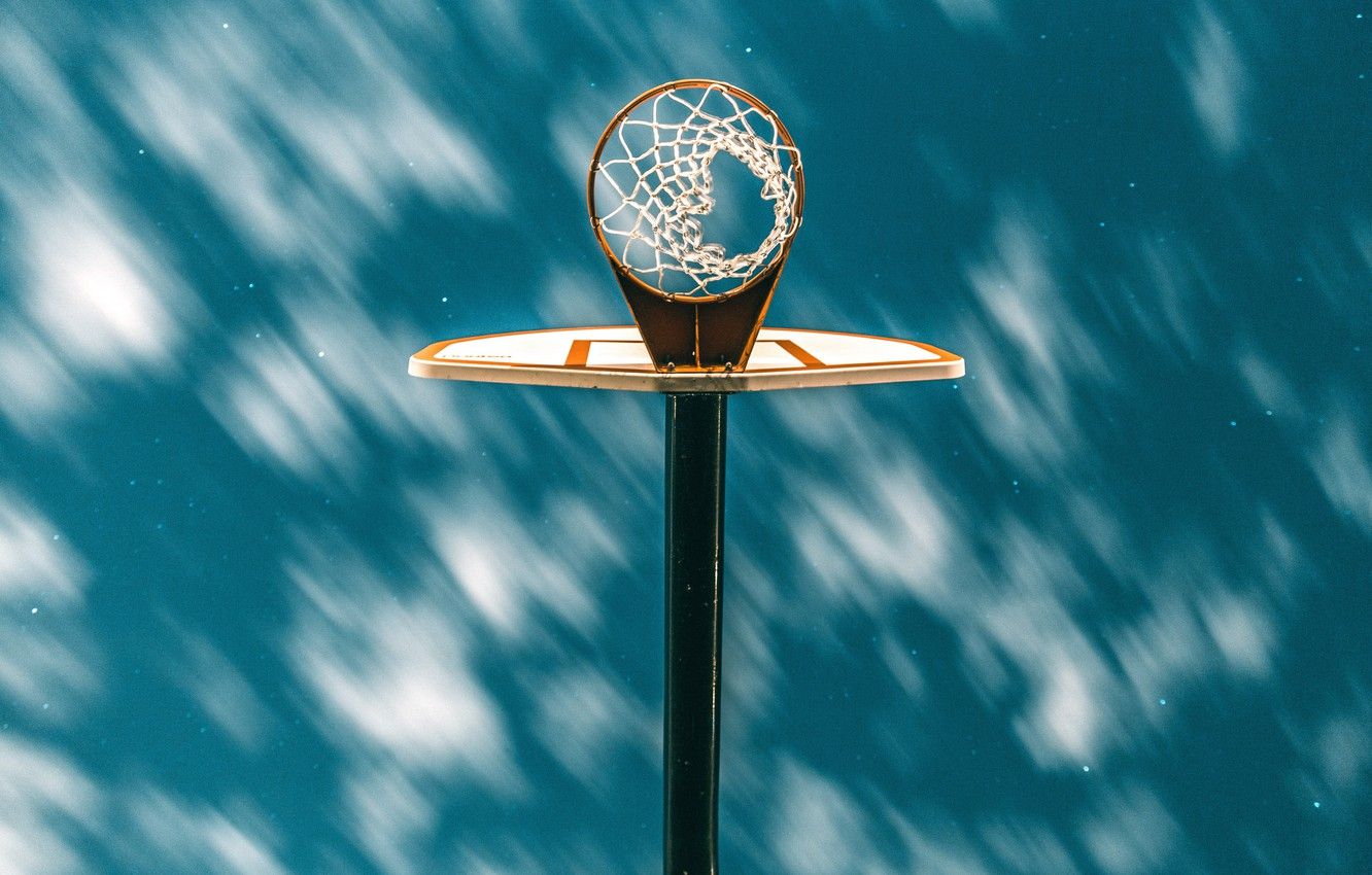 Wallpaper light, retro, mesh, shadow, ring, basketball image