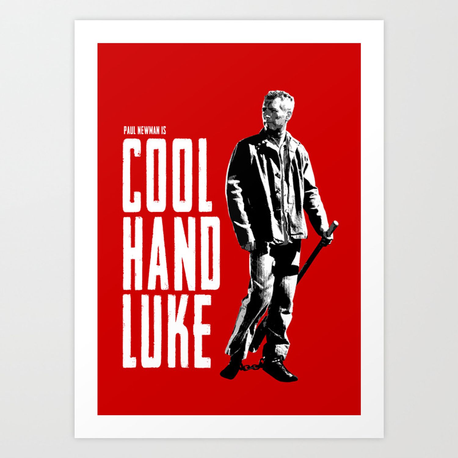 Paul Newman Hand Luke Art Print