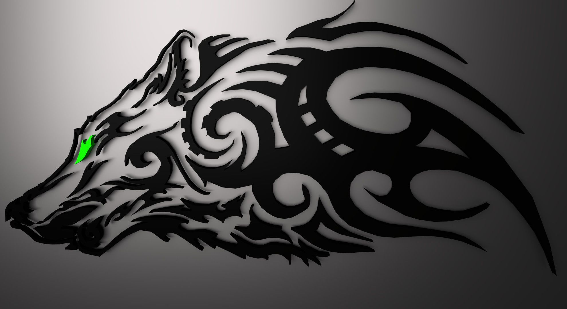 Tribal Wolf Wallpaper Free Tribal Wolf Background