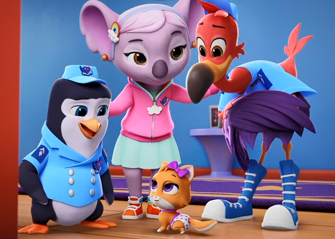 Mia, Pip, Freddie, and K.C. all together from The Purrfect Little Helper episode of T.O.T.S. Tiny Ones Transport Serv. Disney junior birthday, Disney junior, Tot