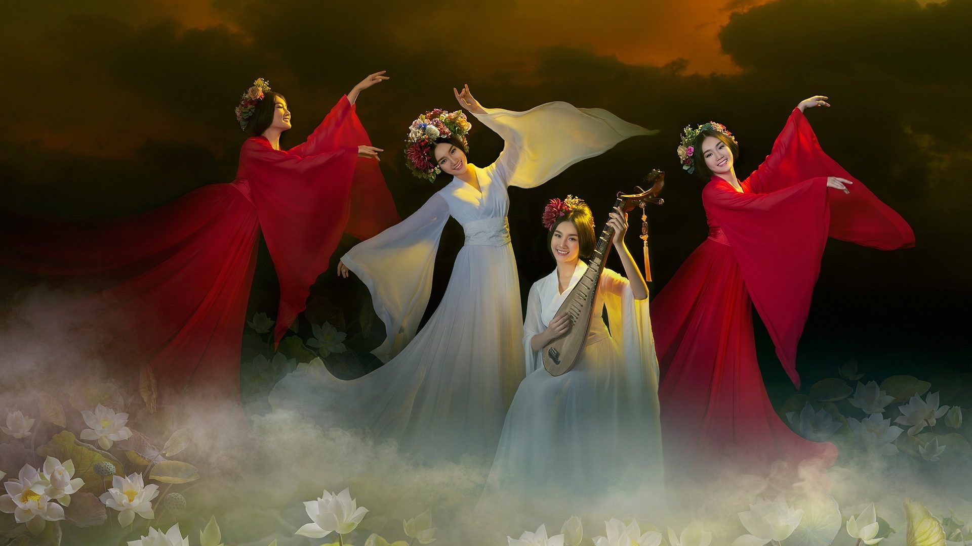 Four Beautiful And Gorgeous Fantasy Girl Wallpaper