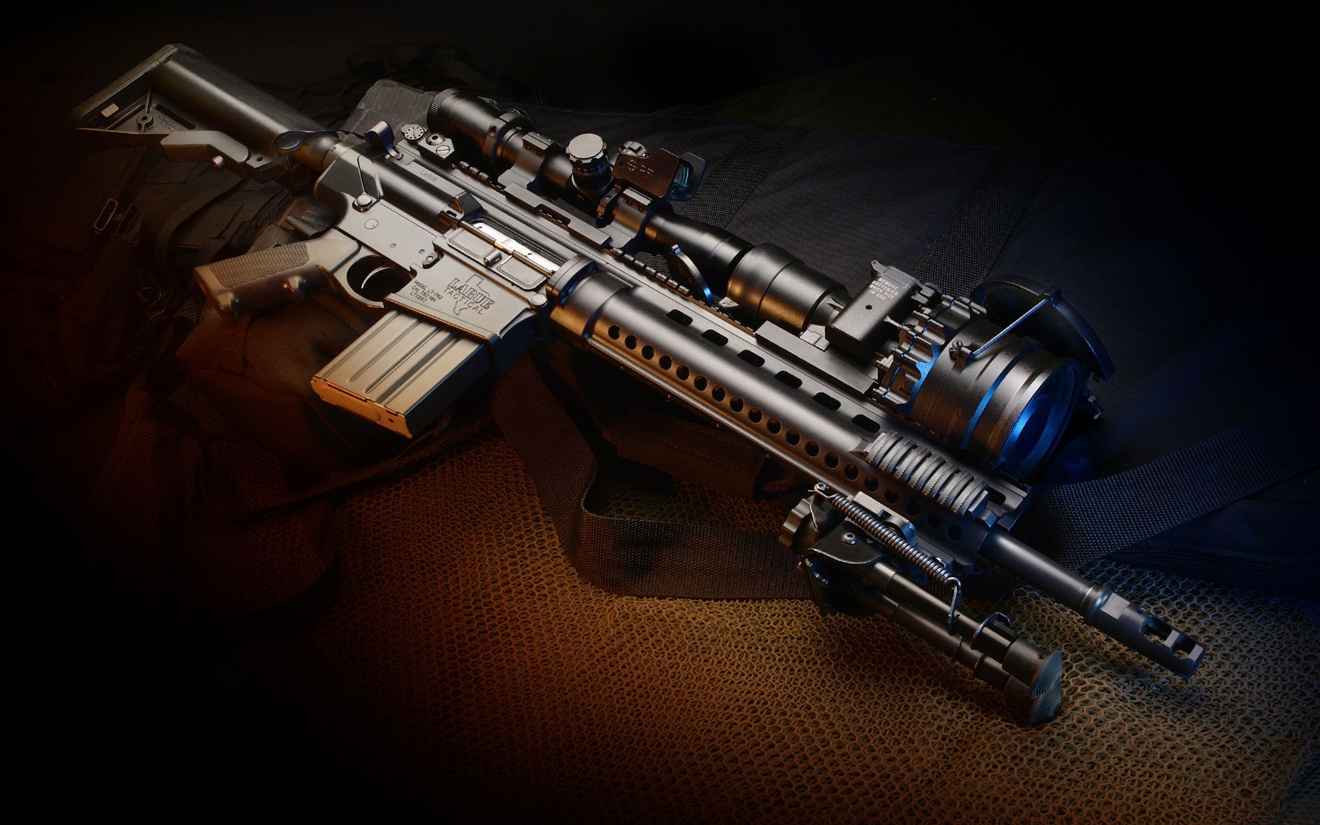Weapon m4 gun automatic carbine wallpaperx1200