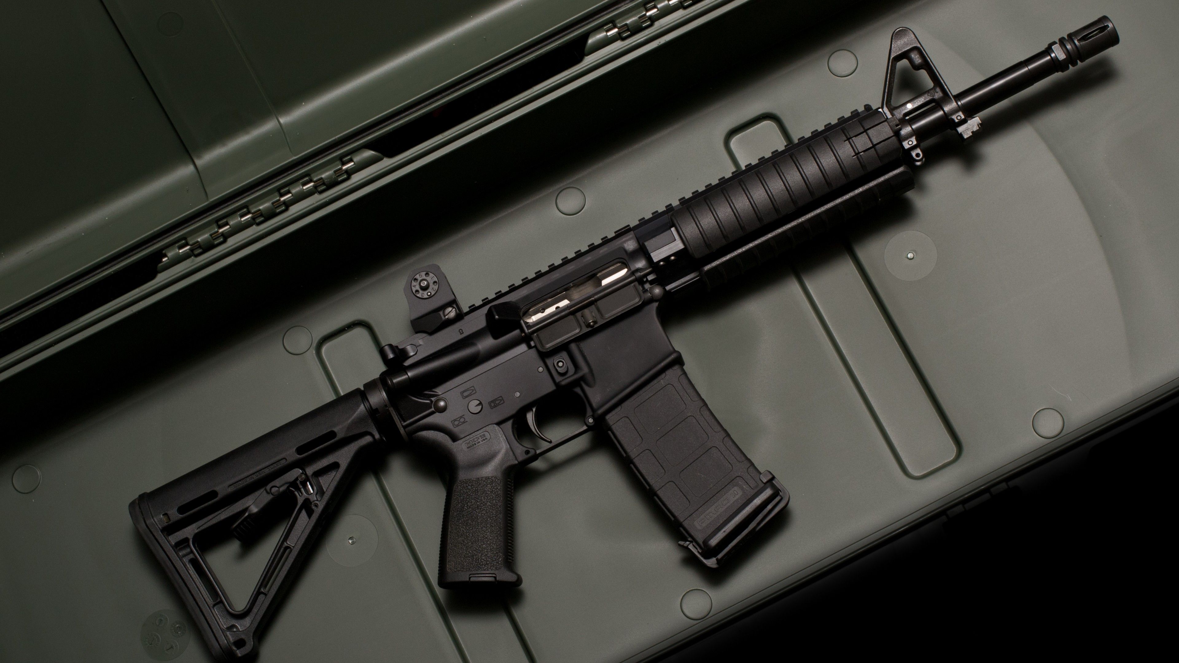 Wallpaper M6, LWRC, carbine, weapon, assault rifle, case, Military